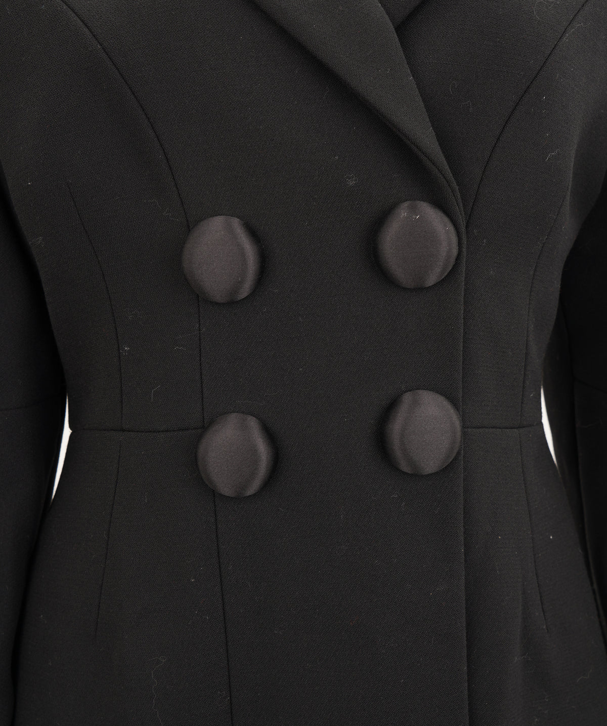 Dolce & Gabbana Black Double-Breasted Wool Coat ANC2079