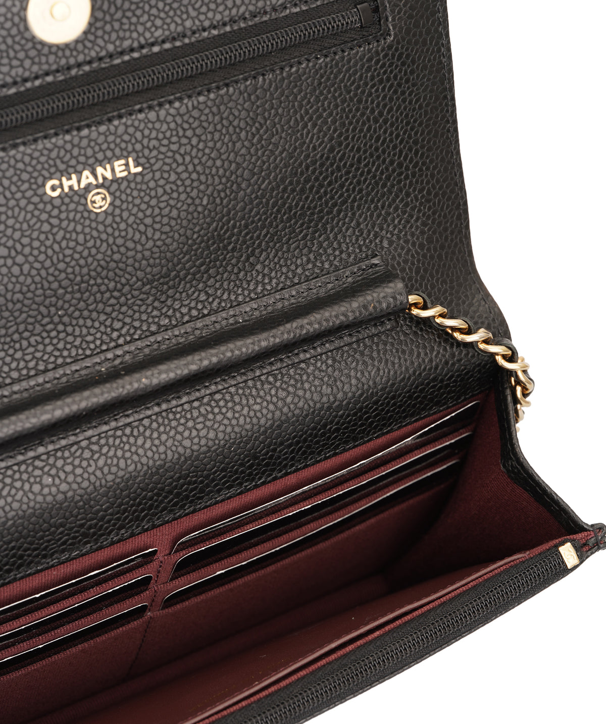 Chanel Caviar Wallet On Chain DBXL0160