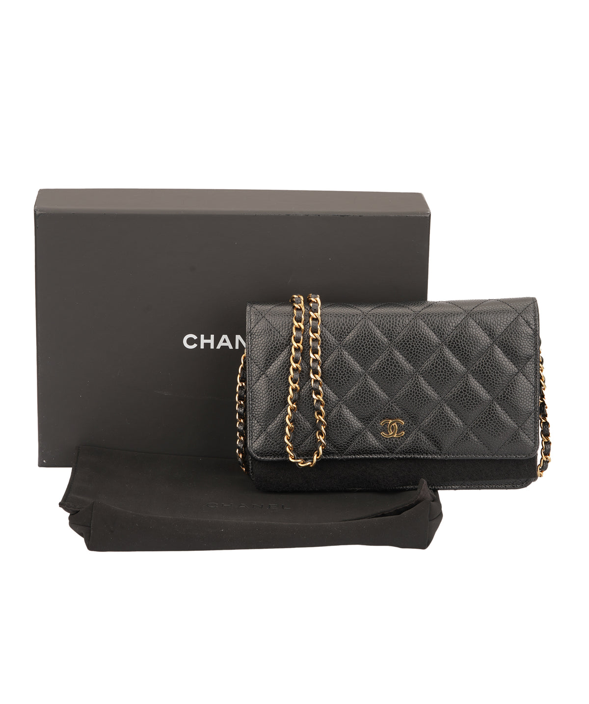 Chanel Caviar Wallet On Chain DBXL0160