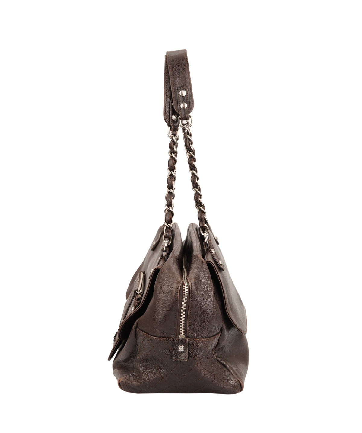 Chanel Brown CC Bowling Shoulder Bag DBXL0159