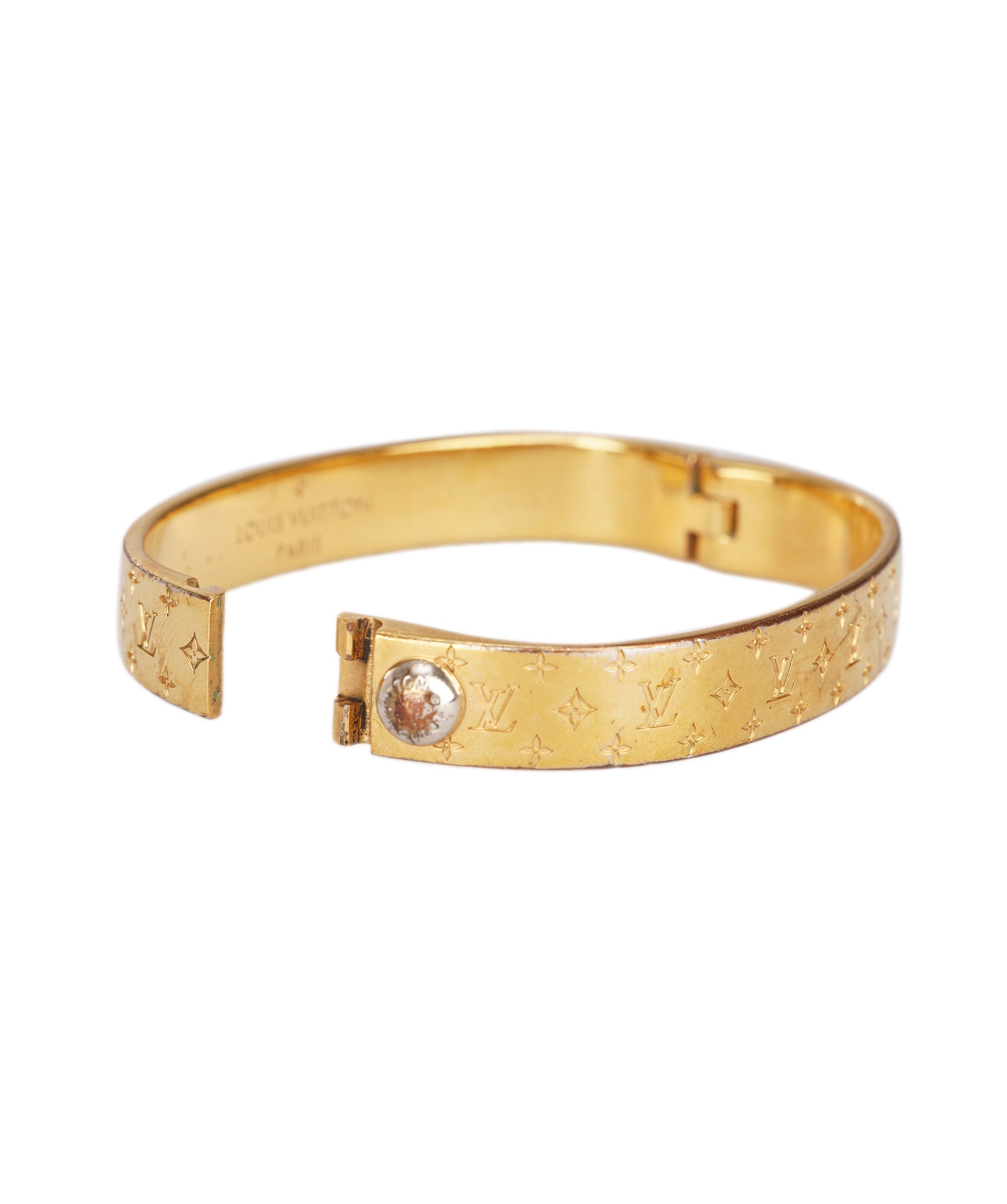 LV Gold monogram bangle - good condition ALC4289