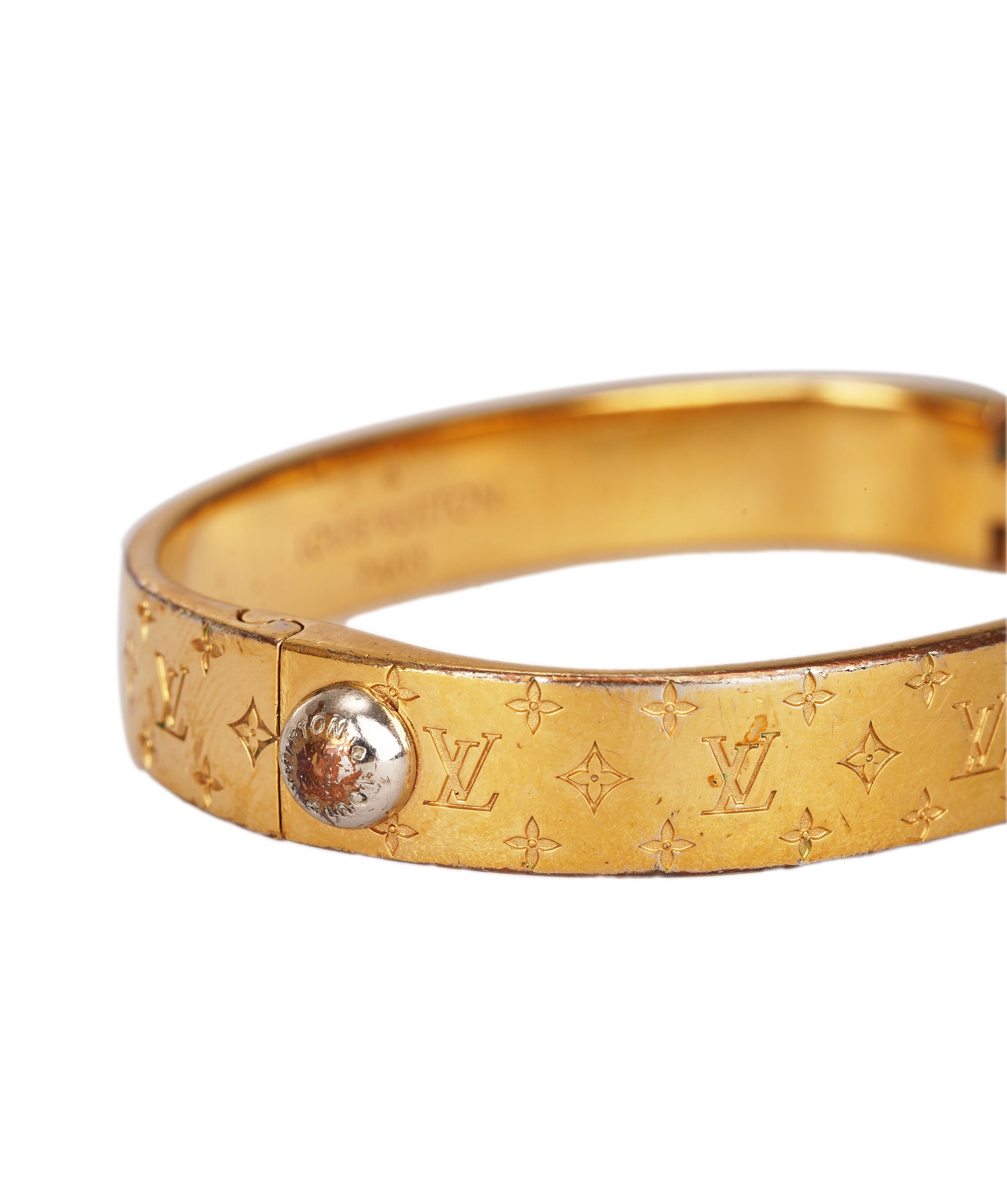 LV Gold monogram bangle - good condition ALC4289