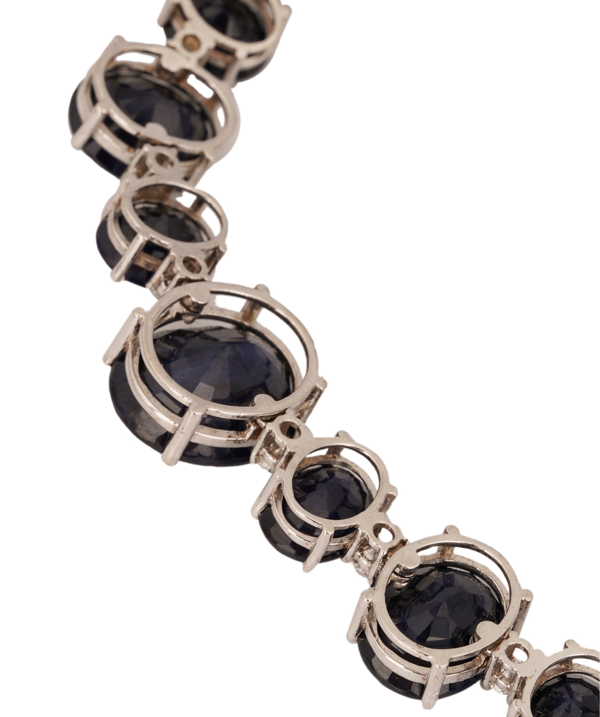 Sapphire and Diamond Collar in 14K White Gold WA25140