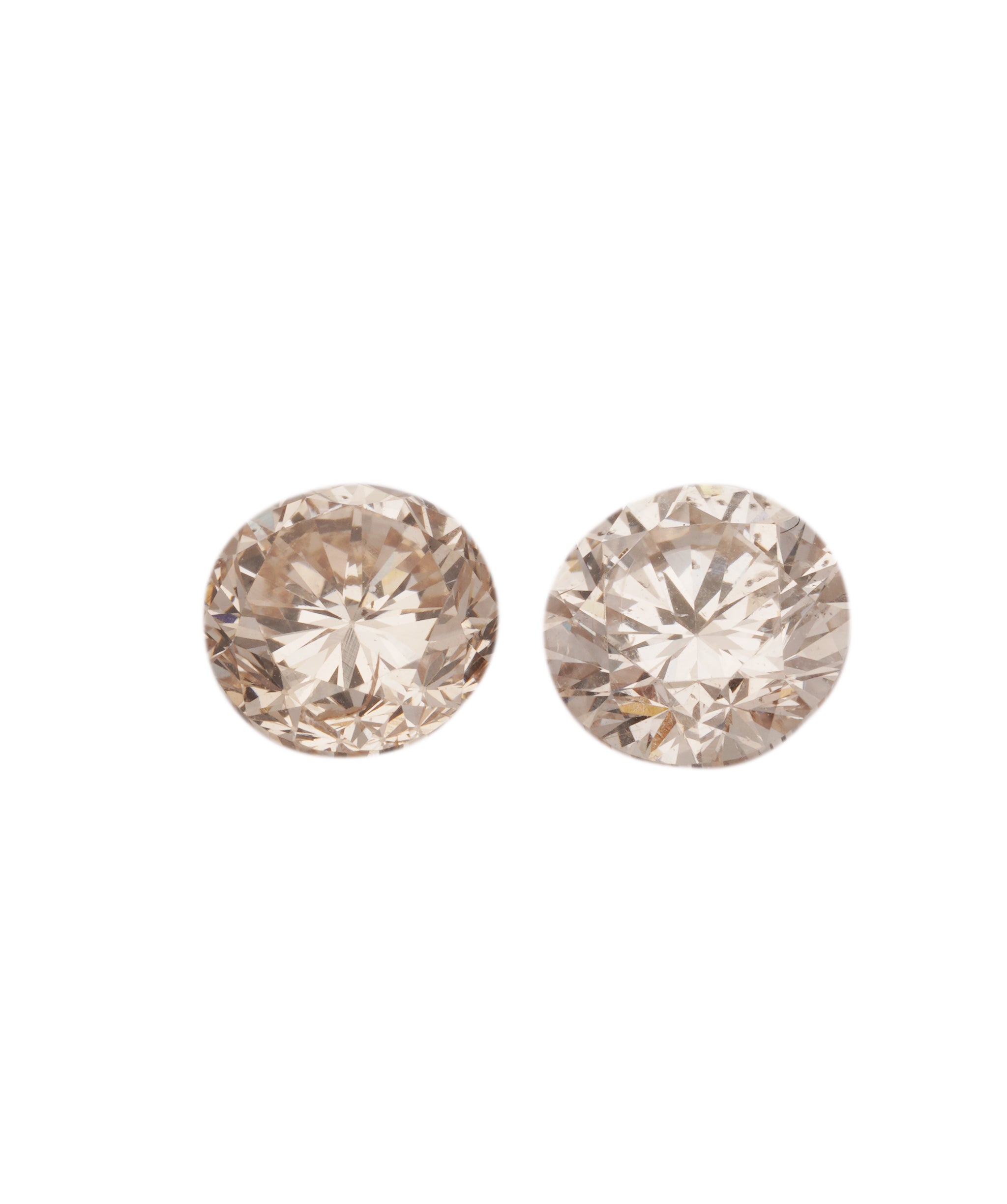 1.05ct PINK WHISPER ROUND DIAMOND PAIR ANC1795