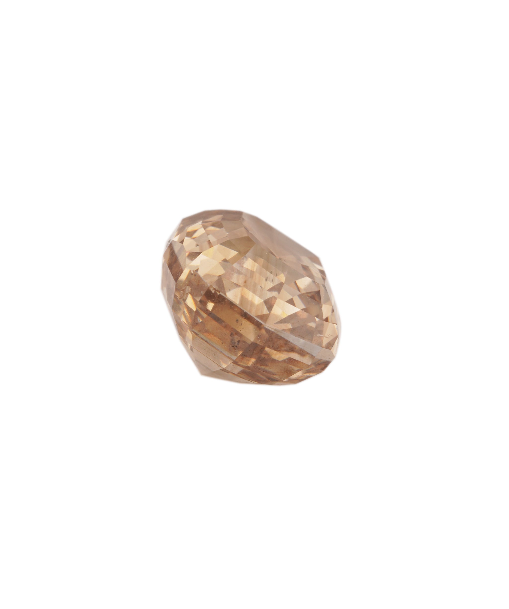 5ct RARE COGNAC WITH A HINT OF PINK ANTIQUE STEP-CUT CUSSION DIAMOND ANC1798