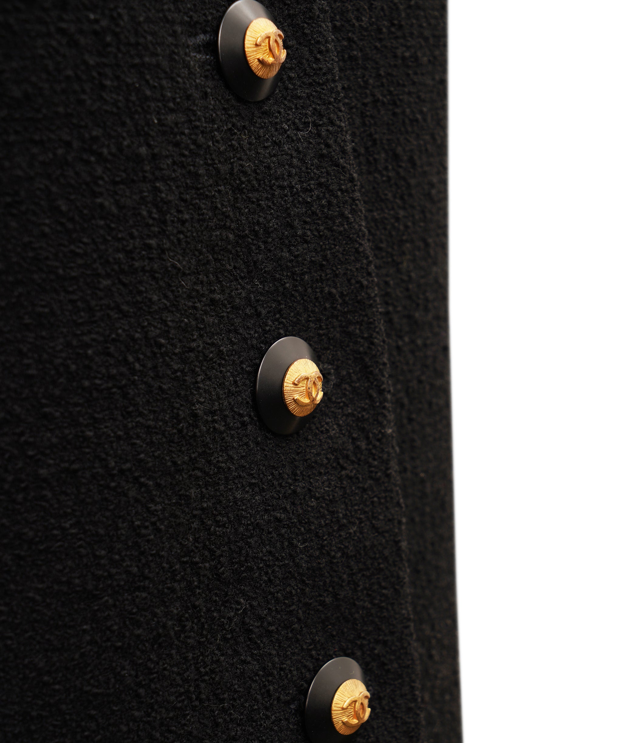 Chanel 1993 Autumn Black And Cream Tweed Skirt Suit Size 40 ALTC1004