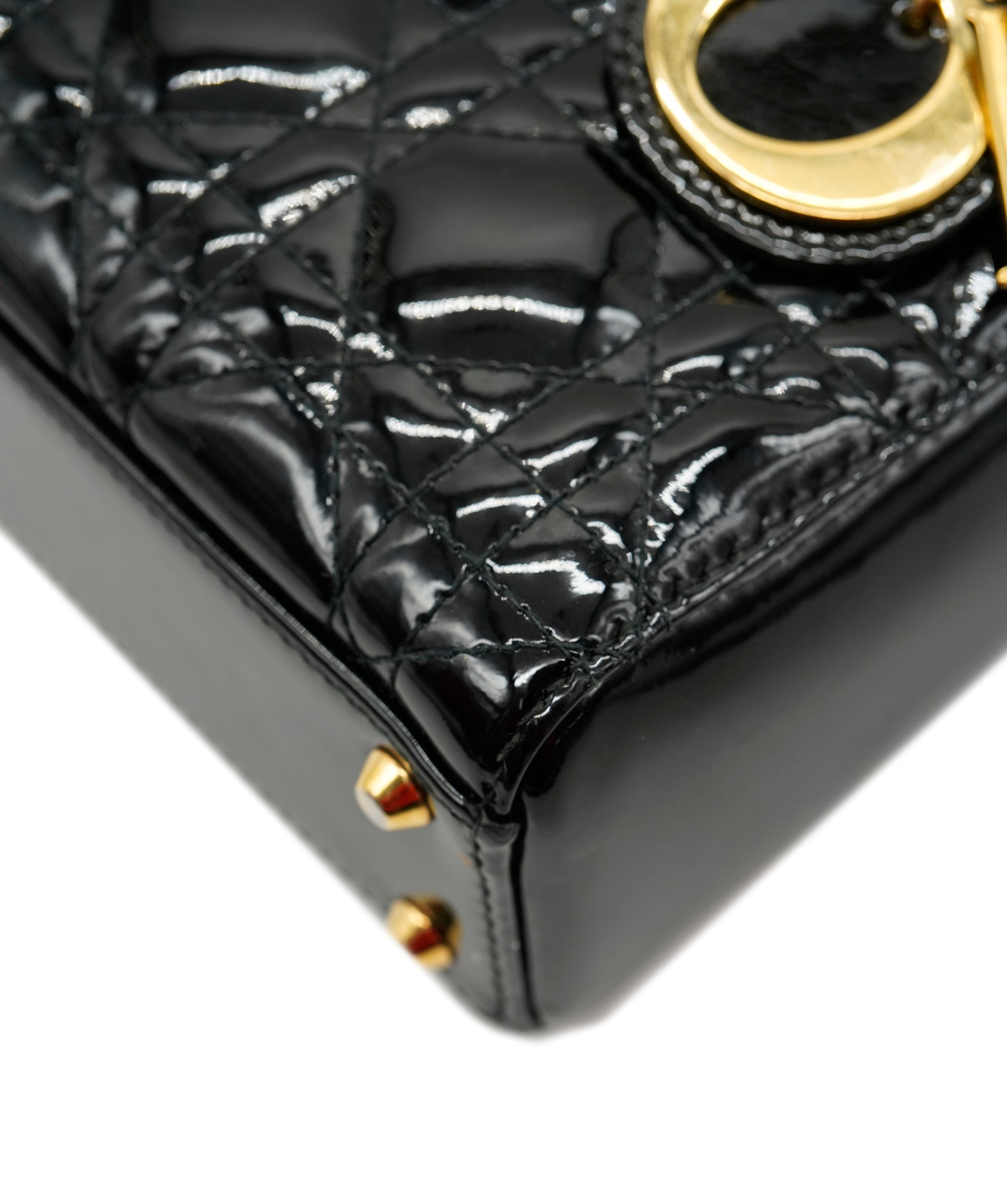 Lady Dior Patent Leather Bag with Strap ALC3552