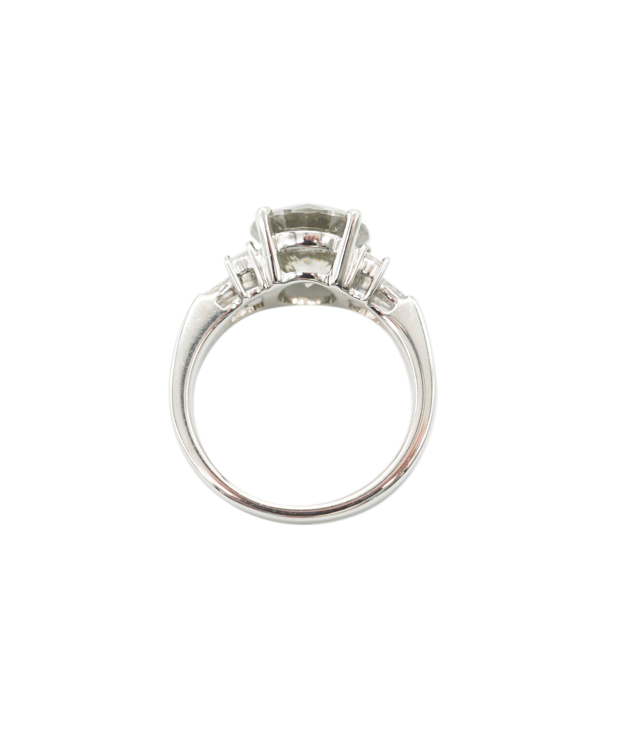 3.5ct NATURAL FANCY GREY GIA WHITE GOLD WITH 3 CT GIA RING DIAMOND DBXN0570