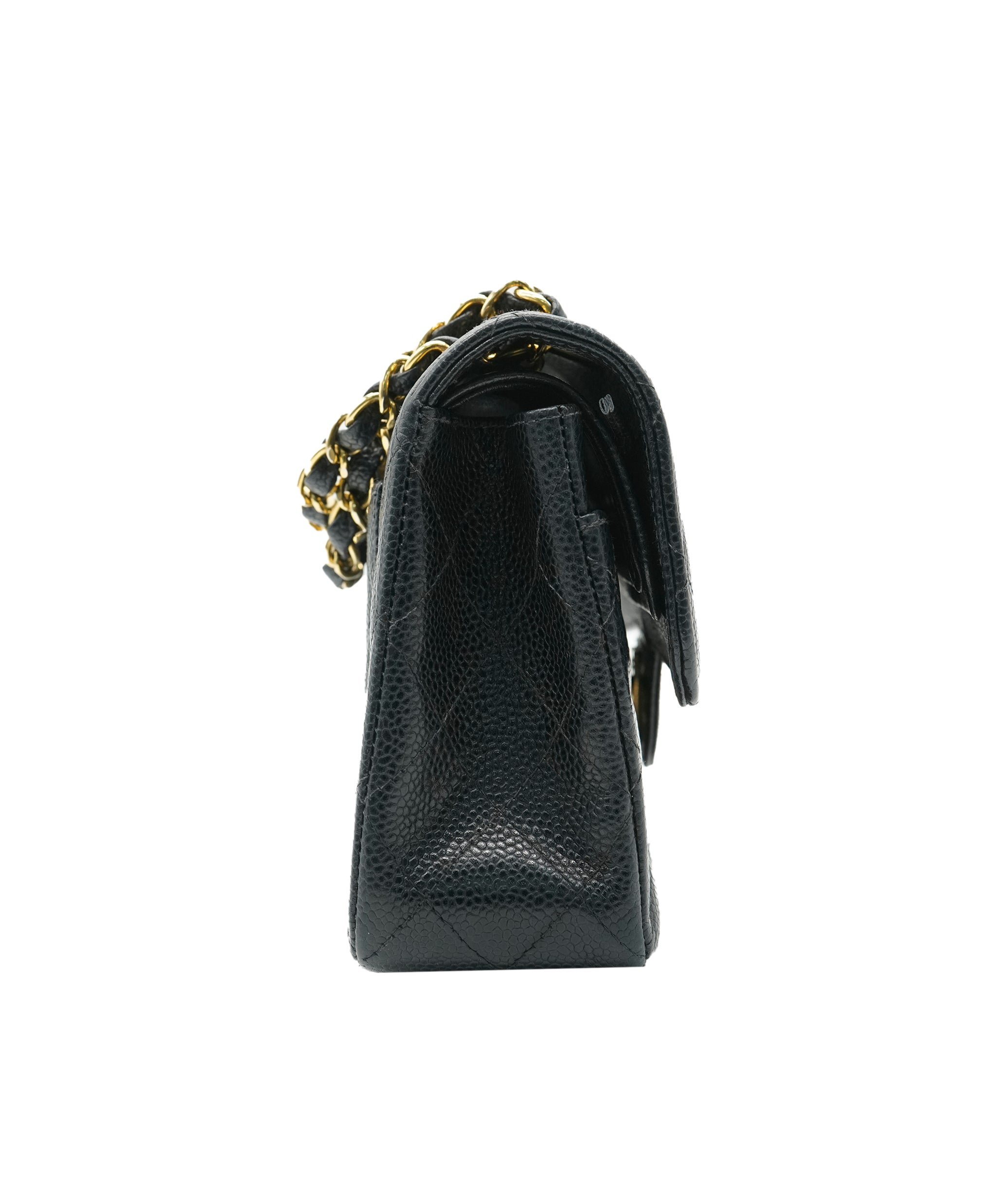 Chanel small black caviar vintage bag AKC0088