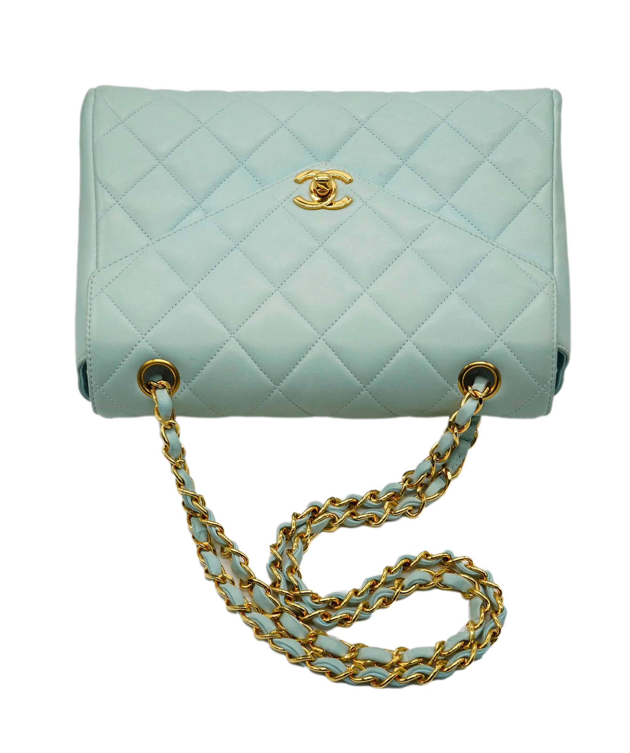 Chanel tiffany blue bag GHW AKC0086