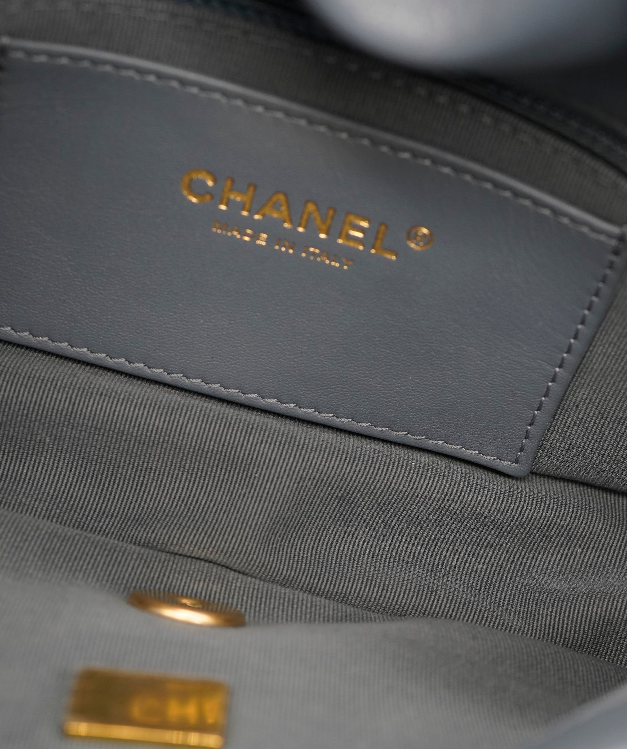 Chanel lambskin pale blue bag AKC0090