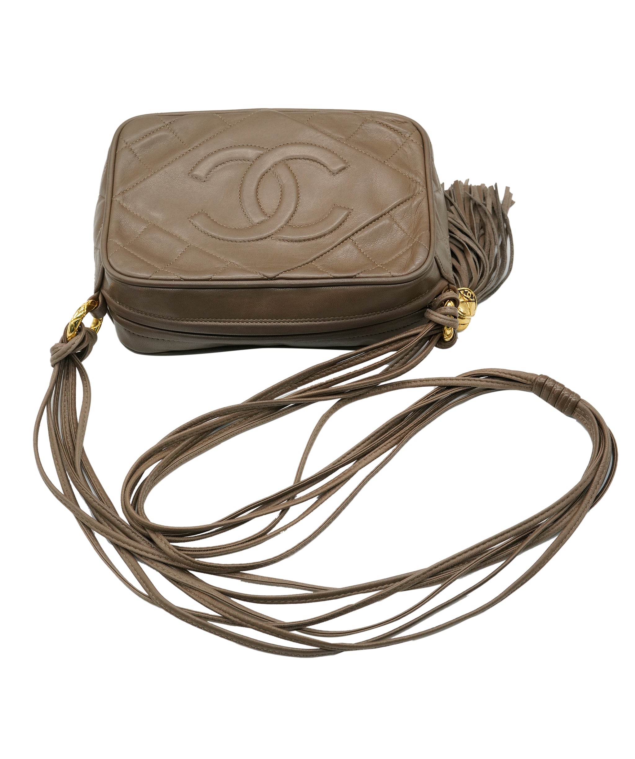 Chanel lambskin brown camera bag AKC0089
