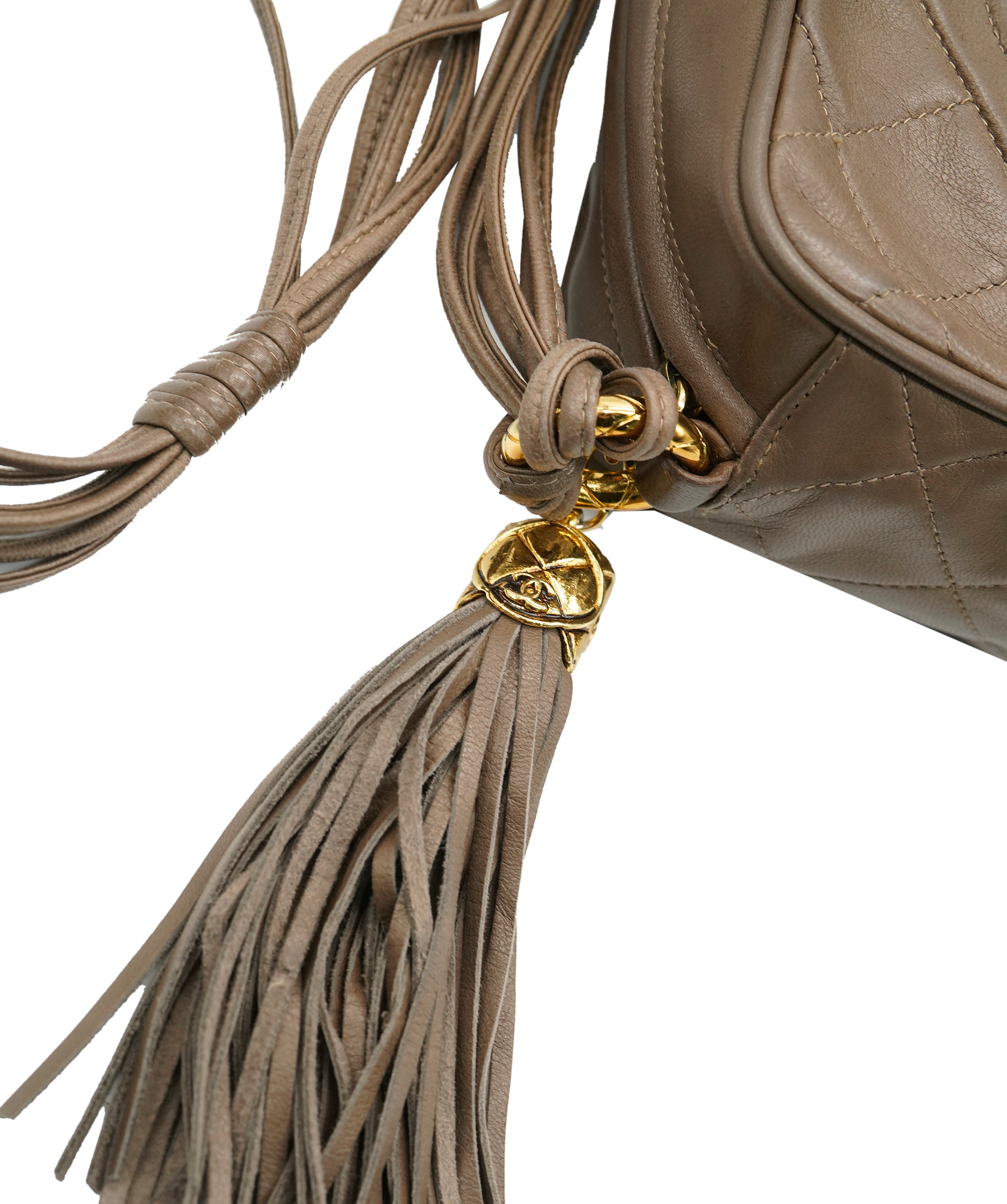 Chanel lambskin brown camera bag AKC0089