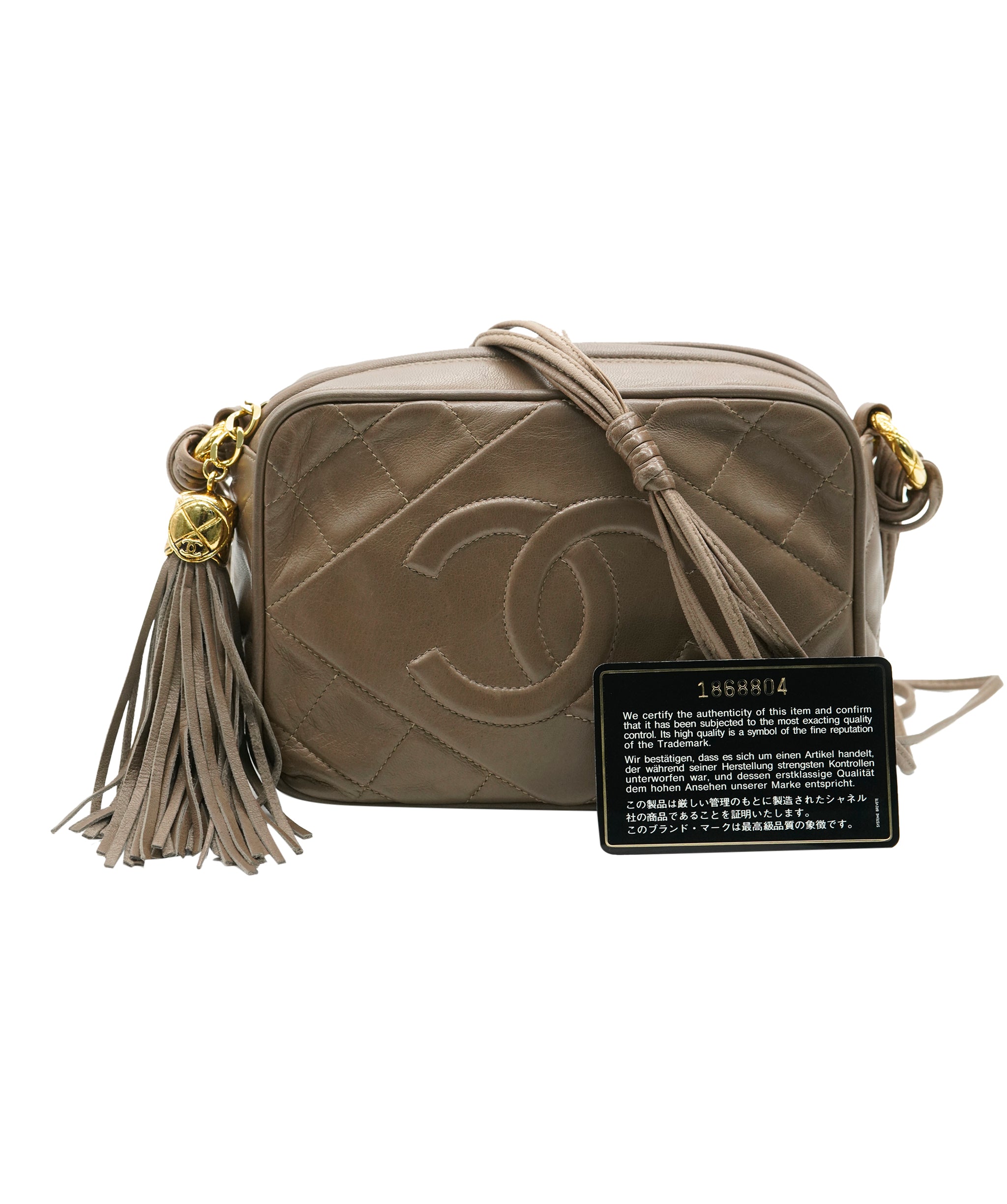 Chanel lambskin brown camera bag AKC0089