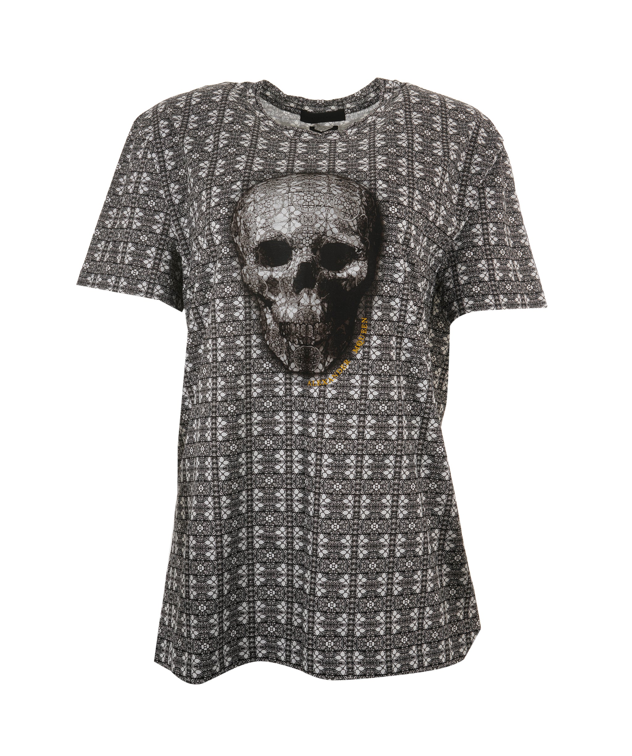 Alexader McQueen Black and White with Shadow Skull T-Shirt Size XL AKC0106