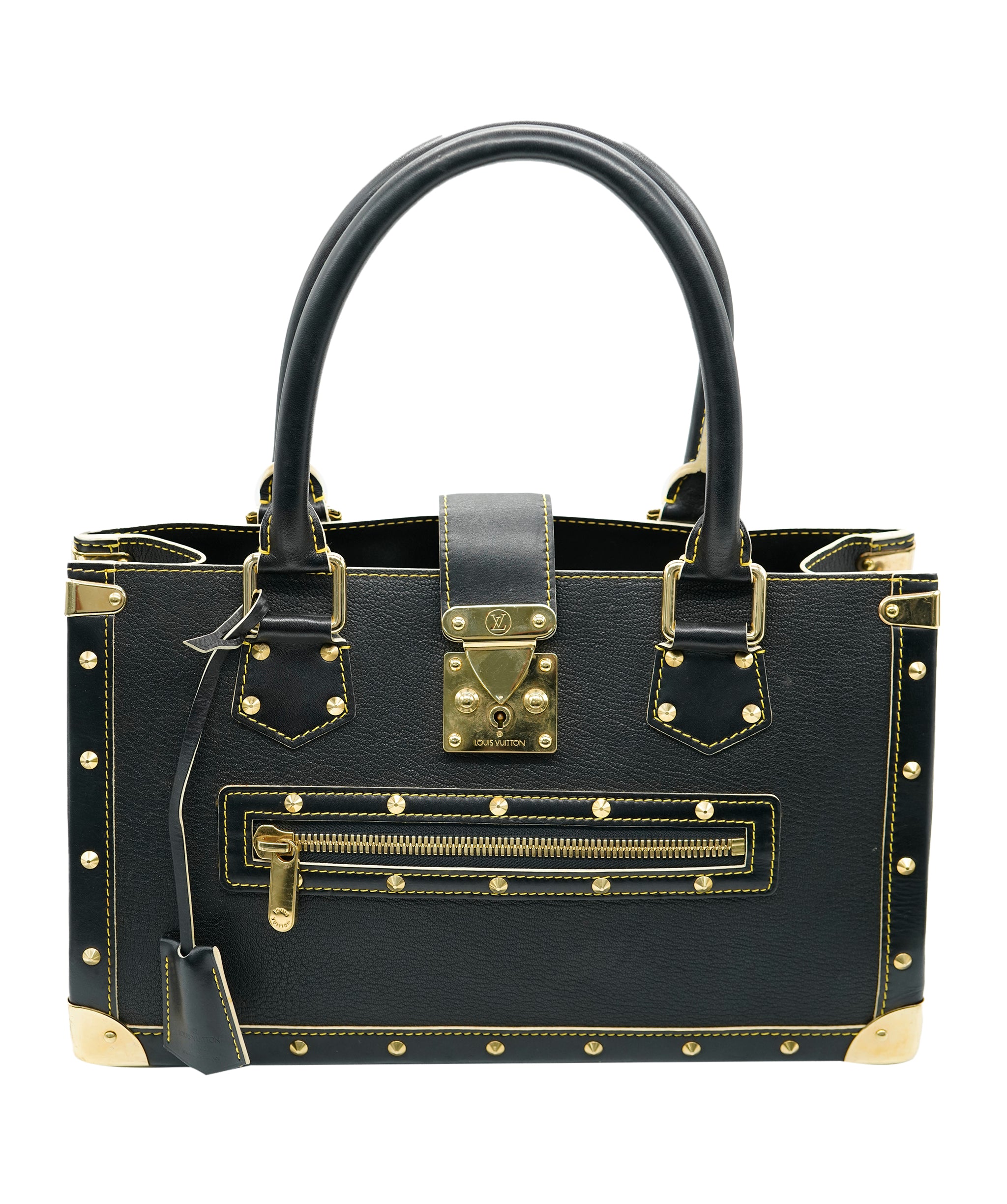 Louis Vuitton Black Leather Tote Bag AGC3016