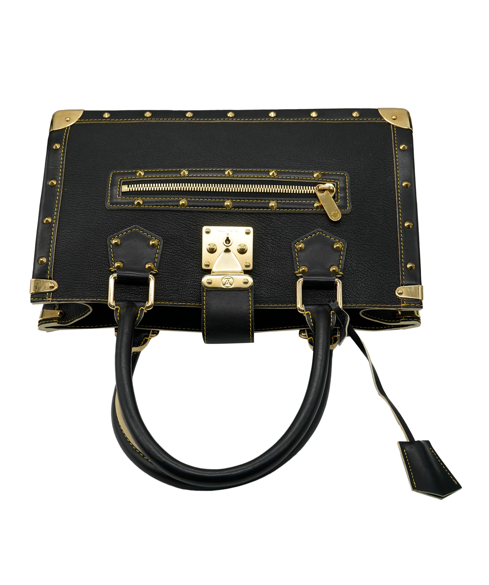 Louis Vuitton Black Leather Tote Bag AGC3016