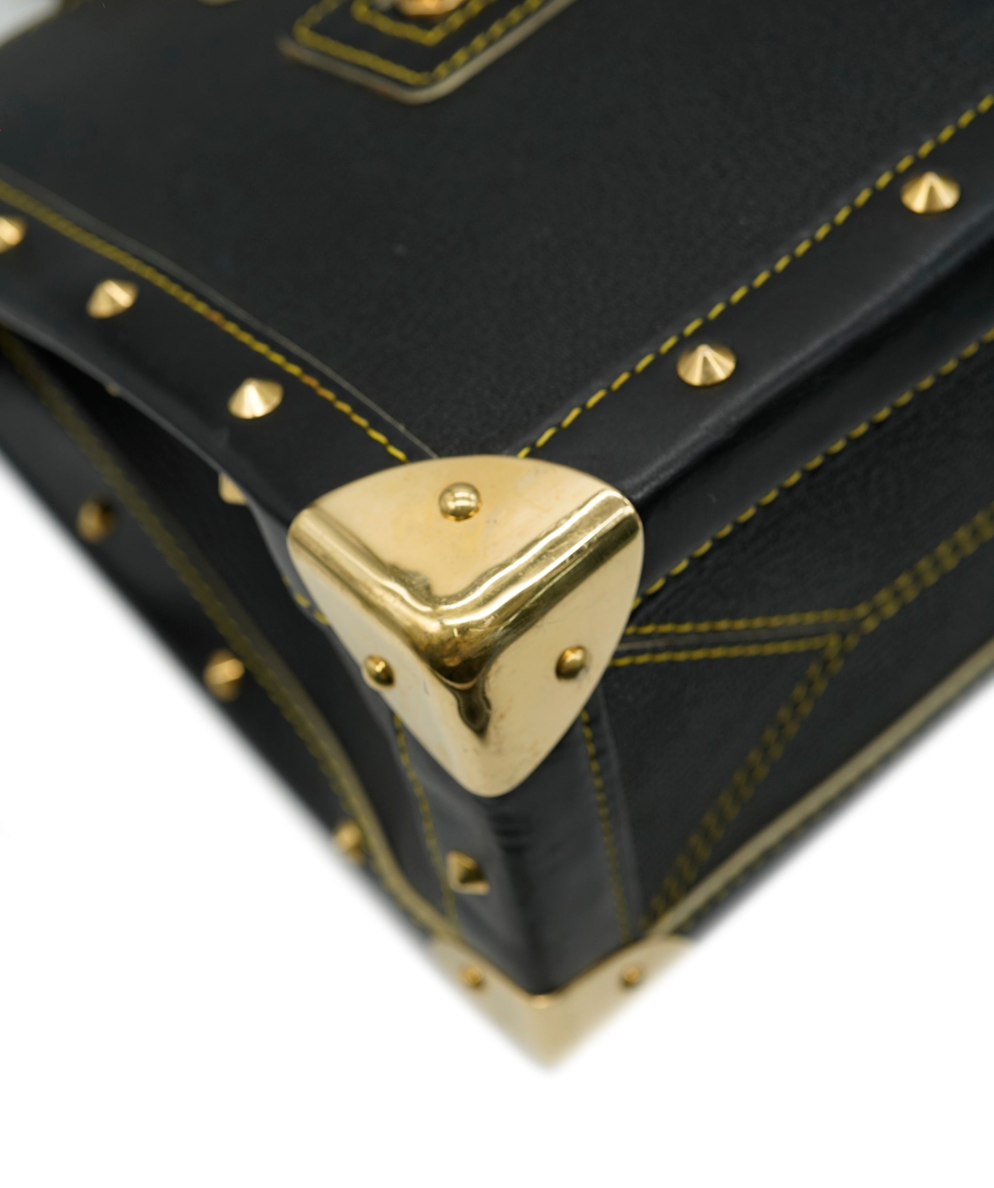 Louis Vuitton Black Leather Tote Bag AGC3016