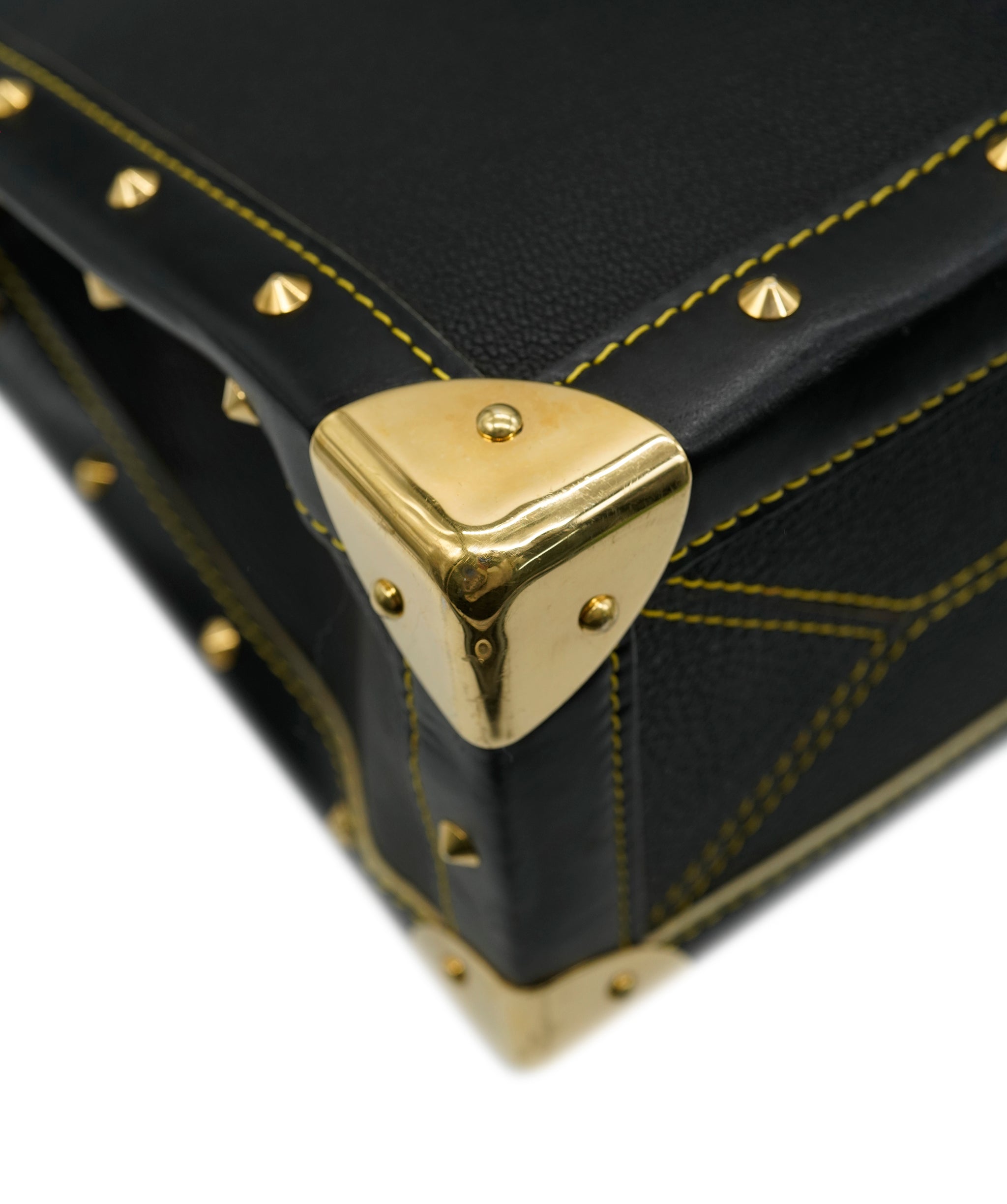 Louis Vuitton Black Leather Tote Bag AGC3016