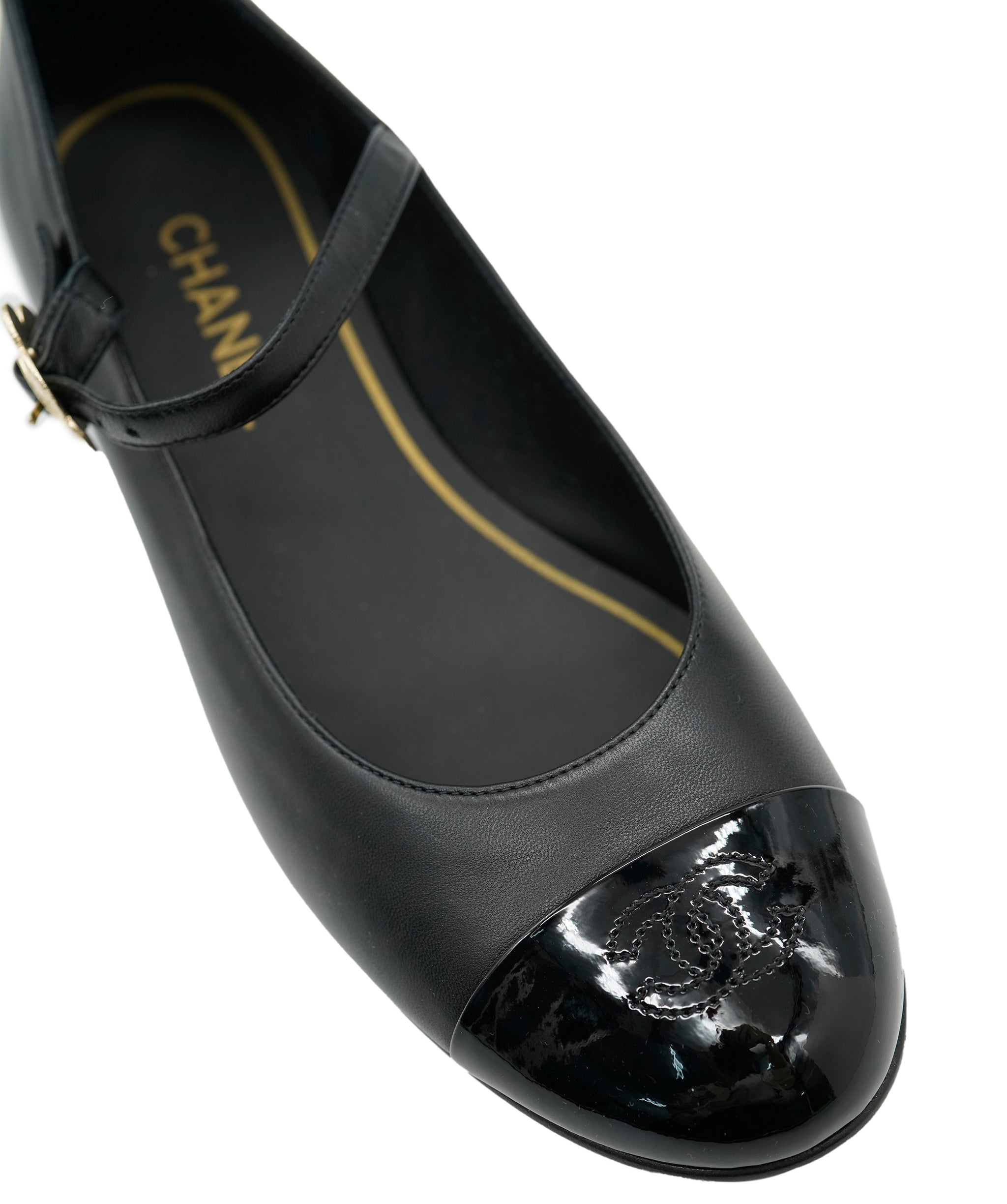 Chanel Black Mary Jane 40.5 Brand New Flats ALC3554