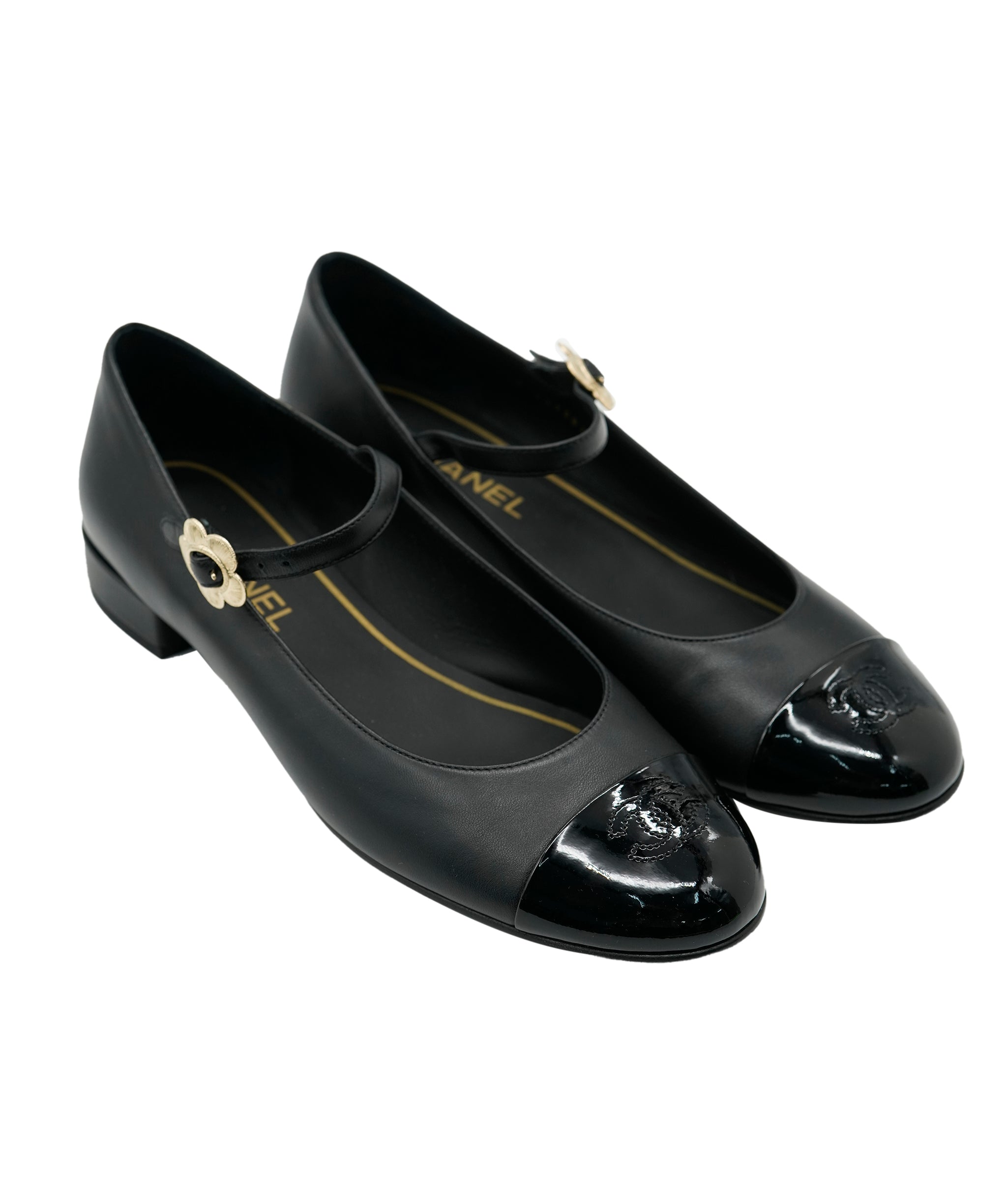 Chanel Black Mary Jane 40.5 Brand New Flats ALC3554