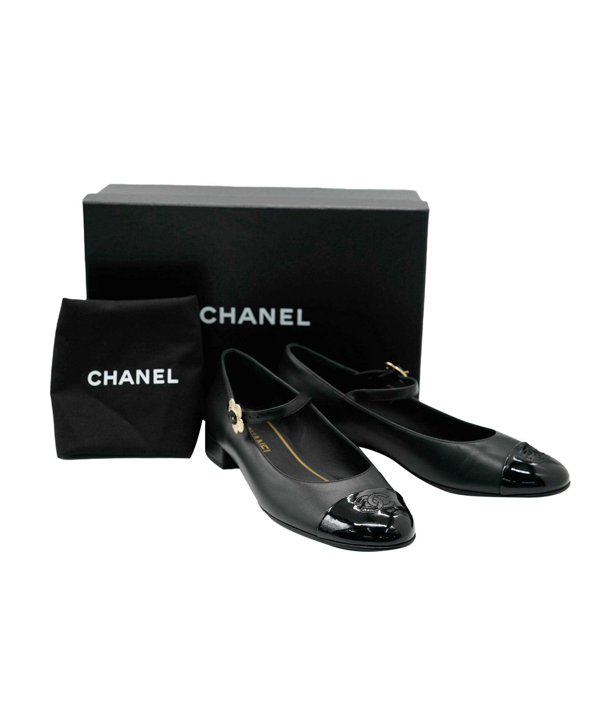 Chanel Black Mary Jane 40.5 Brand New Flats ALC3554