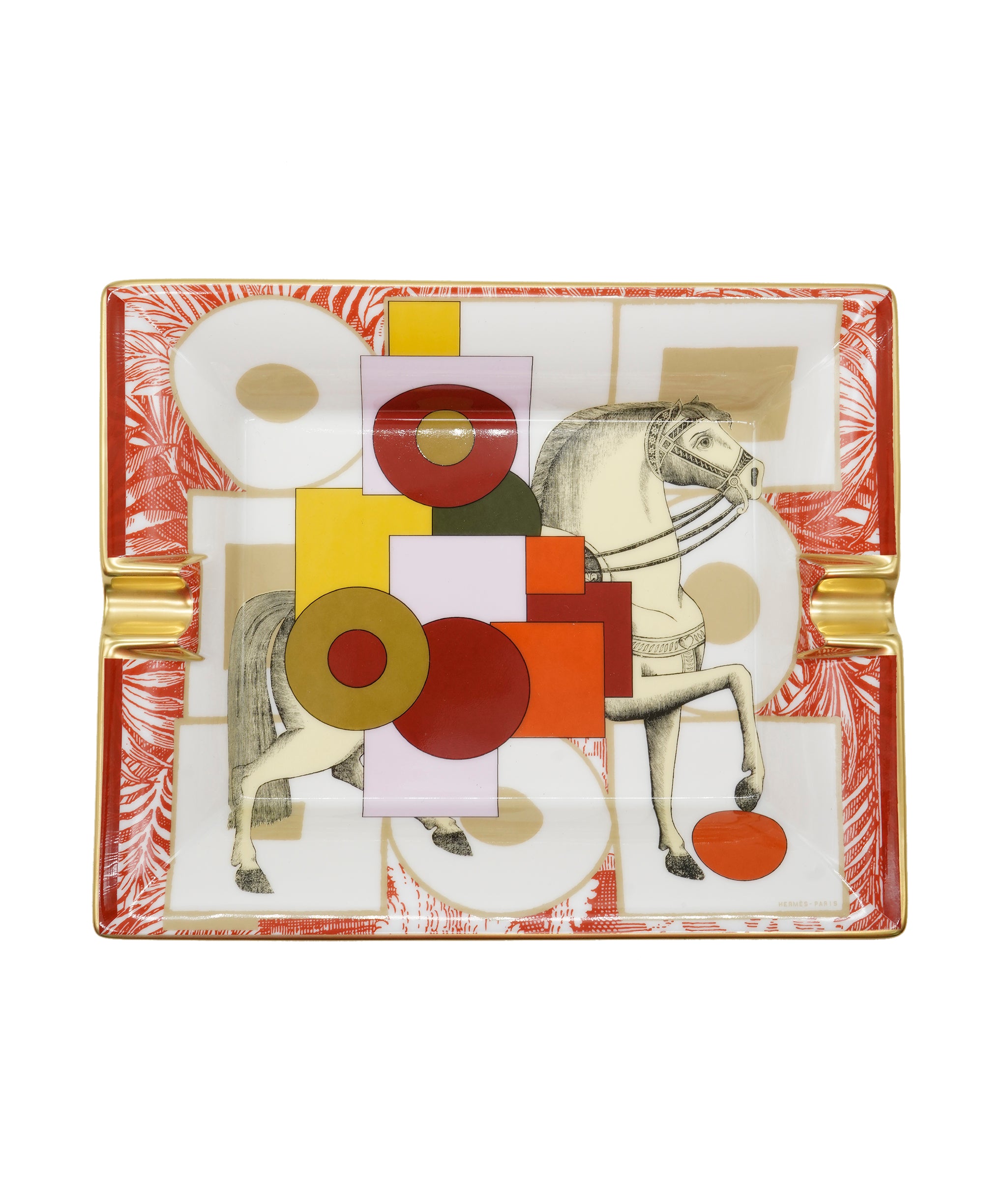 Hermès Cavalier en Formes Ashtray Tangerine 01ASH784 DBXM0052