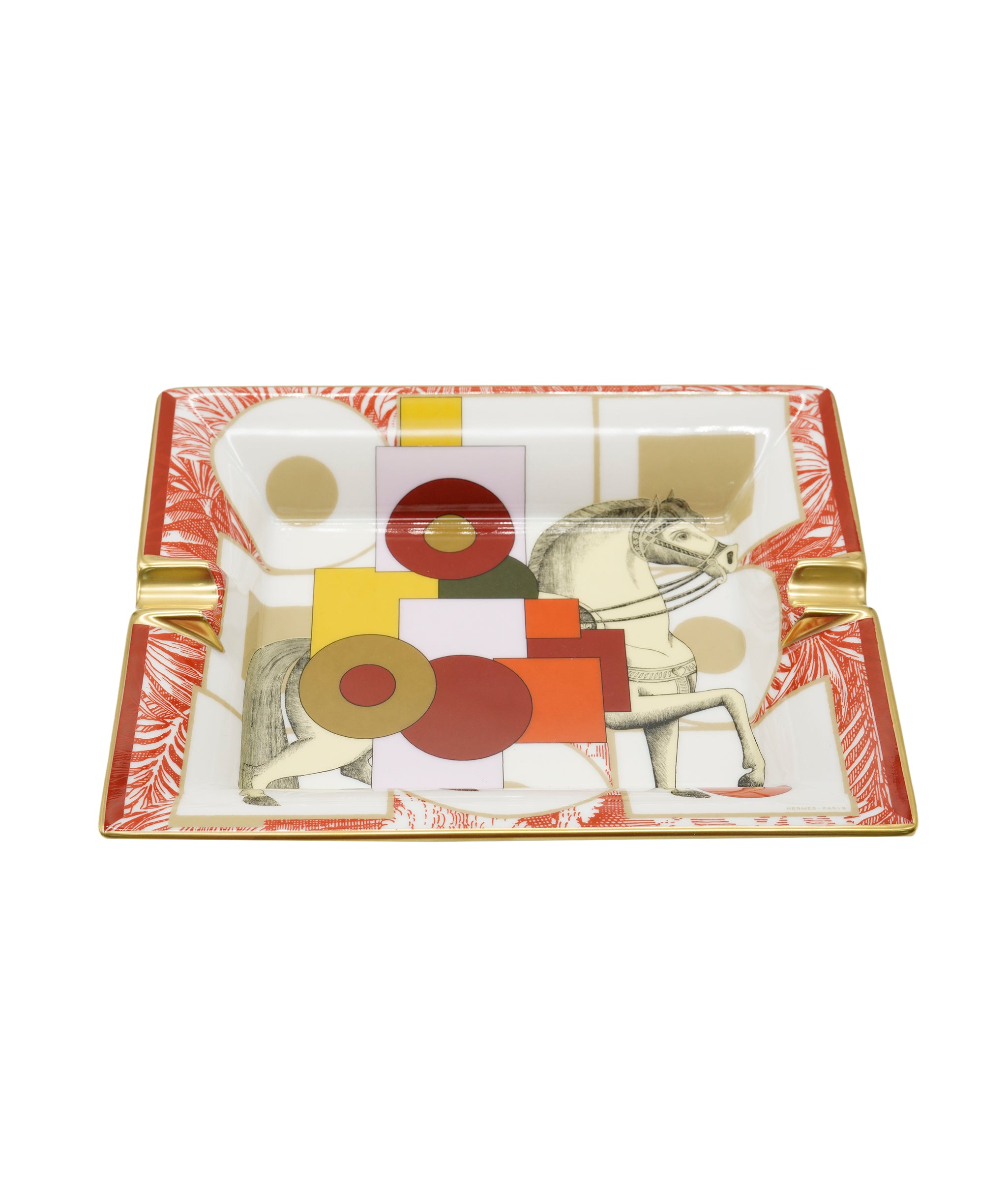 Hermès Cavalier en Formes Ashtray Tangerine 01ASH784 DBXM0052