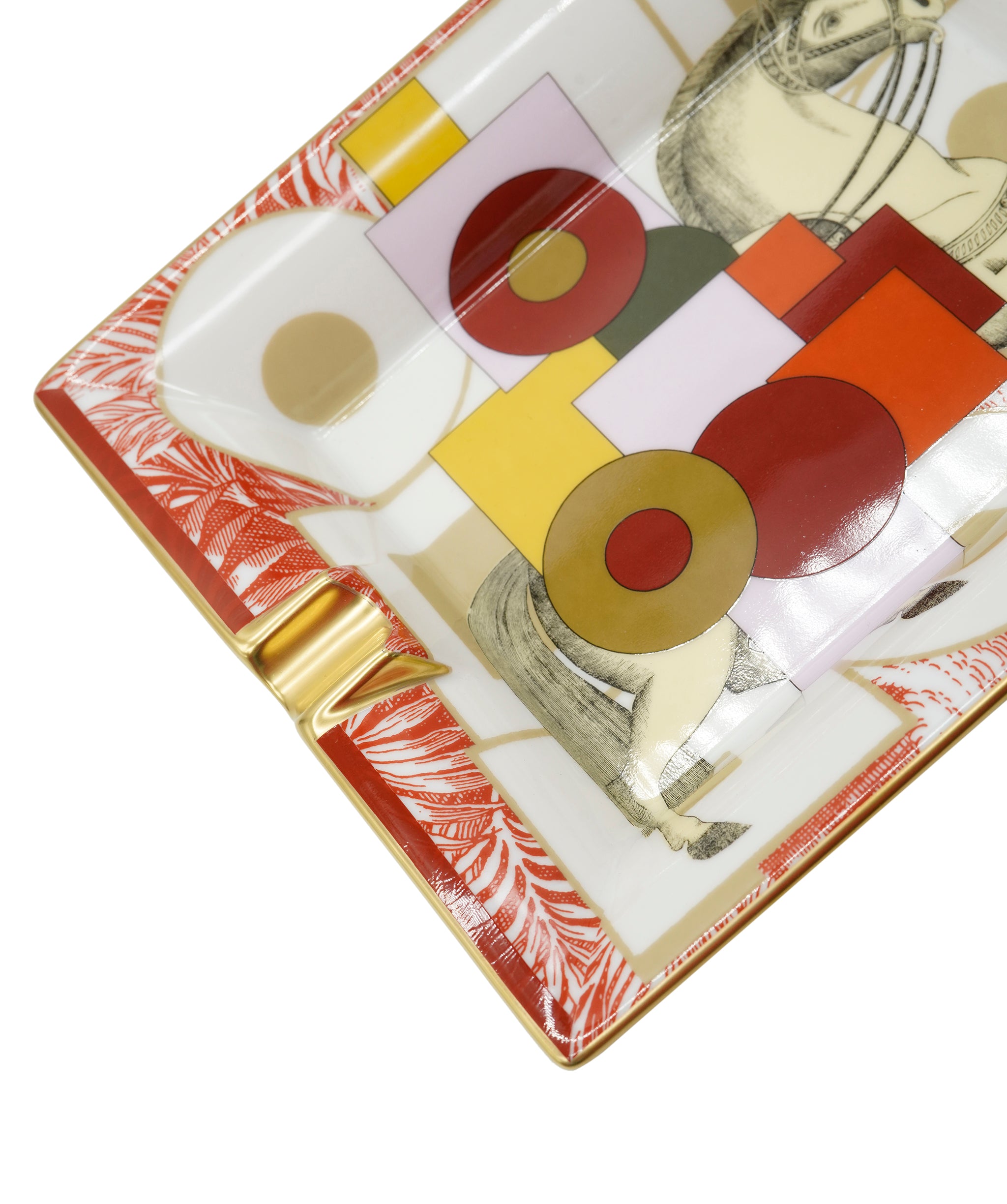 Hermès Cavalier en Formes Ashtray Tangerine 01ASH784 DBXM0052