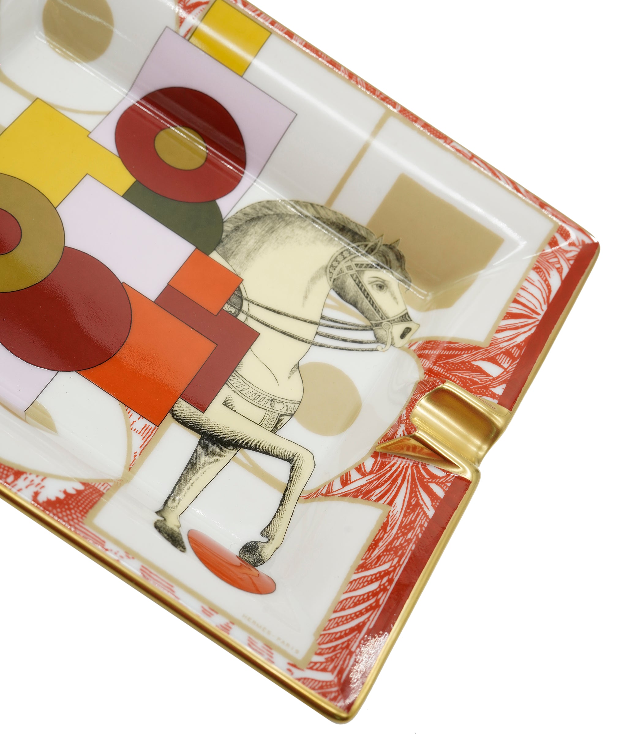 Hermès Cavalier en Formes Ashtray Tangerine 01ASH784 DBXM0052