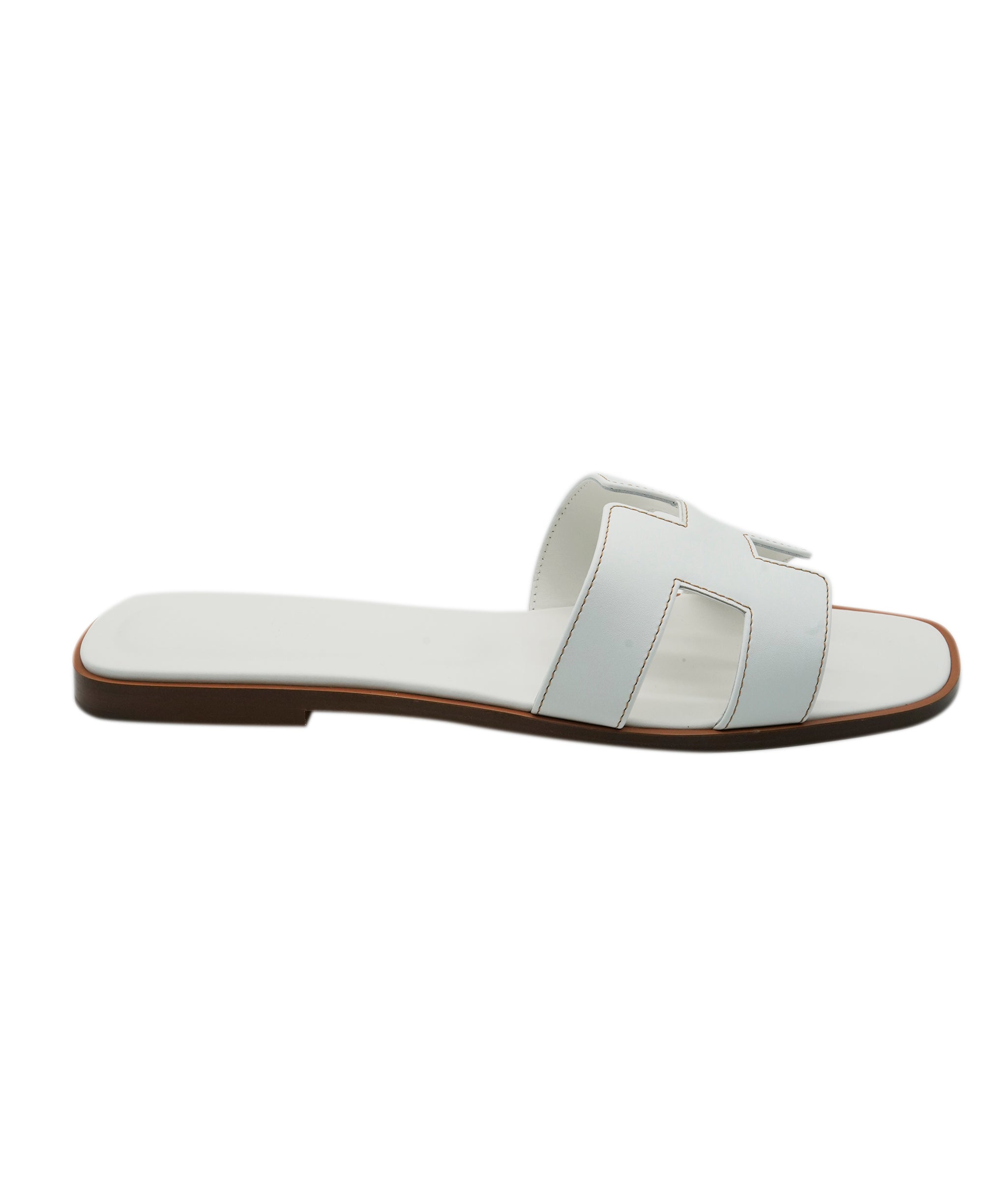 Hermès Oran Sandal White Box Leather Size 41 01SHU2465 DBXM0072