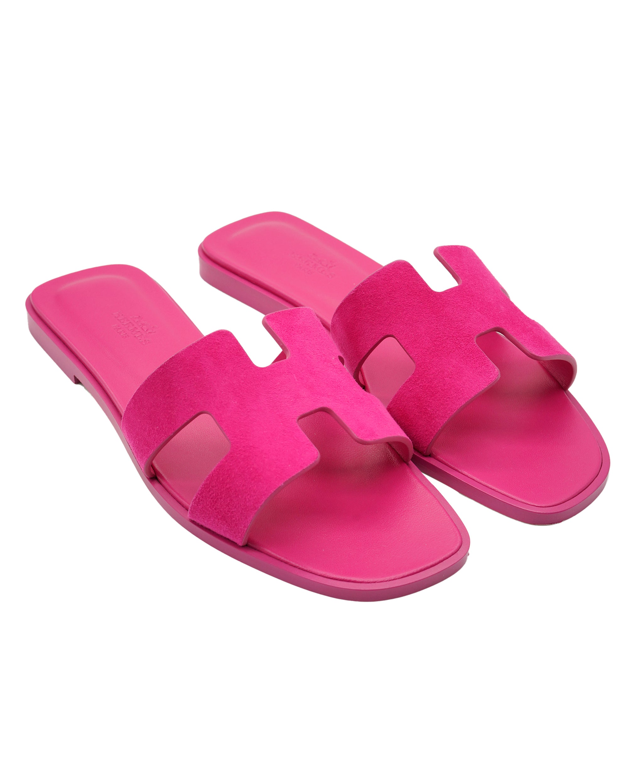 Hermès Oran Sandal Rose Sakura Suede Size 38 01SHU2463 DBXM0070