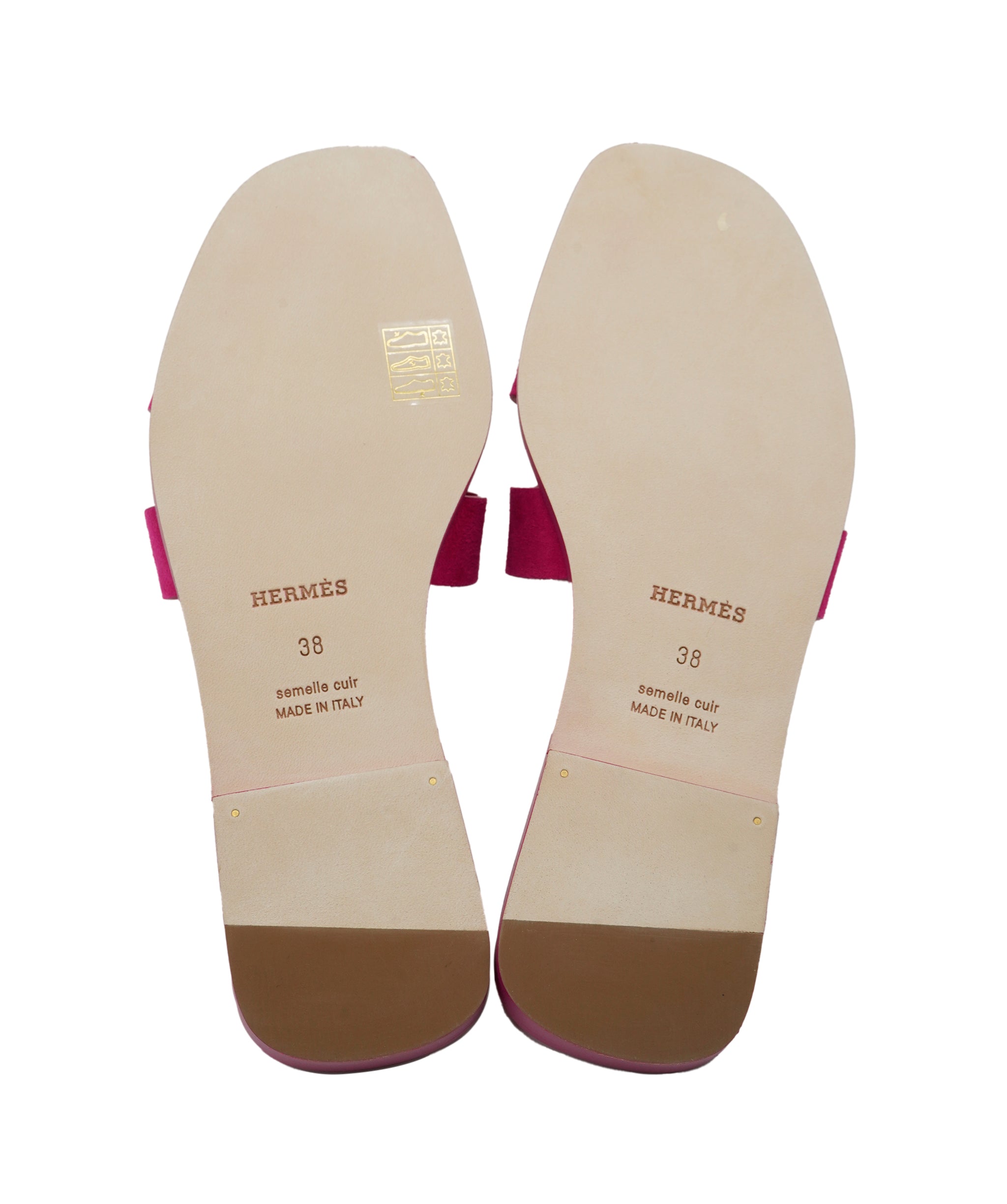 Hermès Oran Sandal Rose Sakura Suede Size 38 01SHU2463 DBXM0070