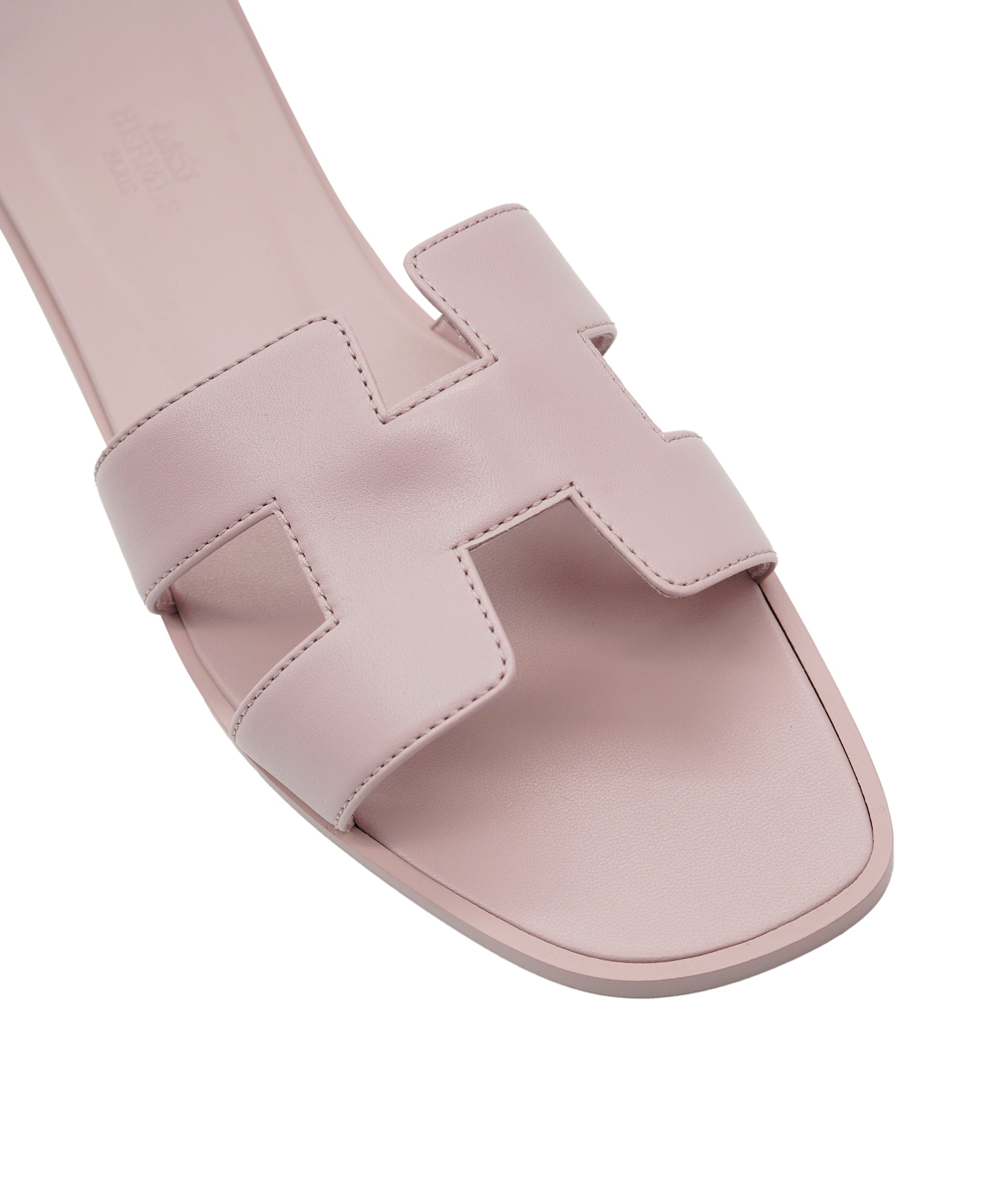 Hermès Oran Sandal Rose Cancan Box Leather Size 39 01SHU2464 DBXM0074