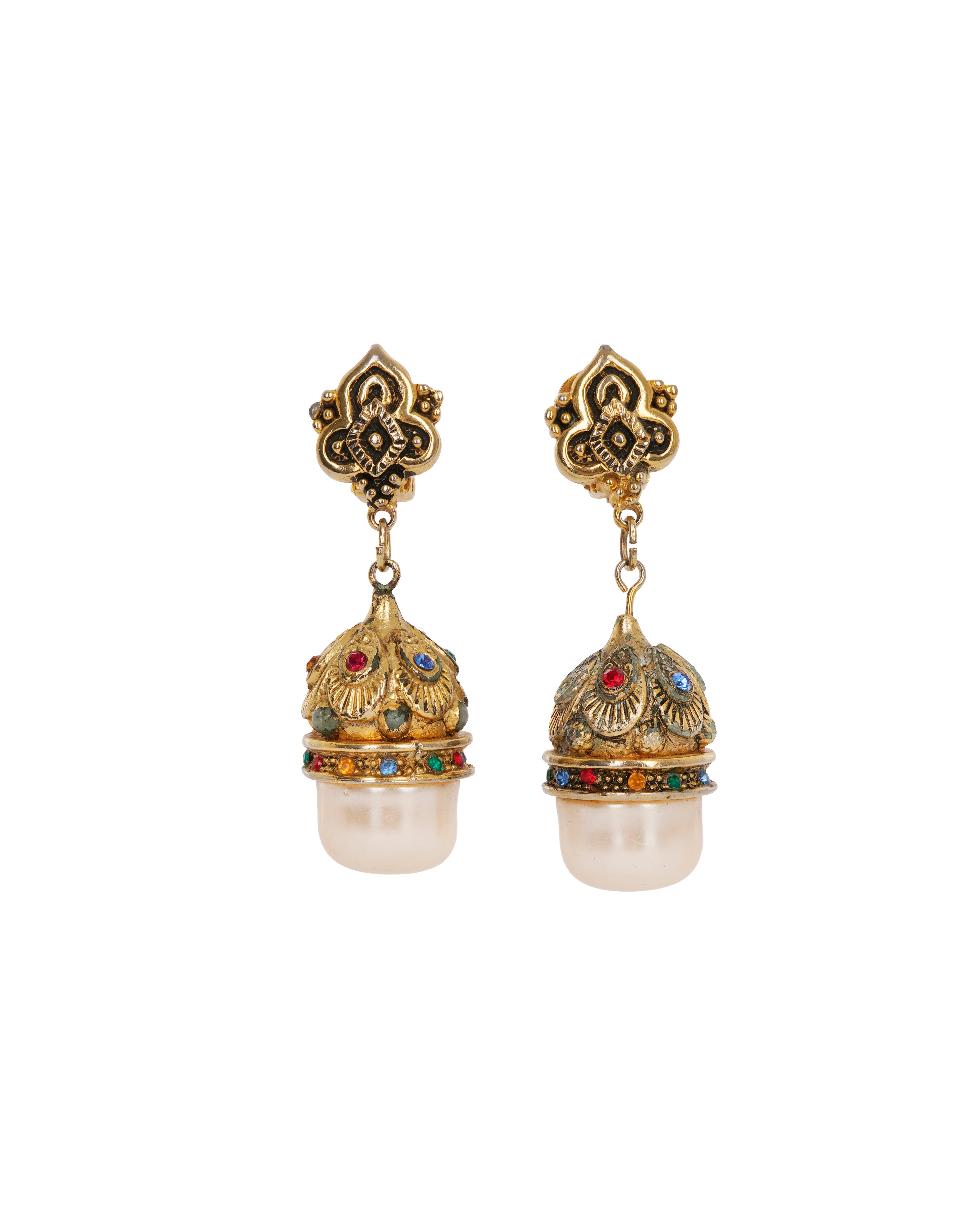 1980's chunky drop with swarovski ALTC0531