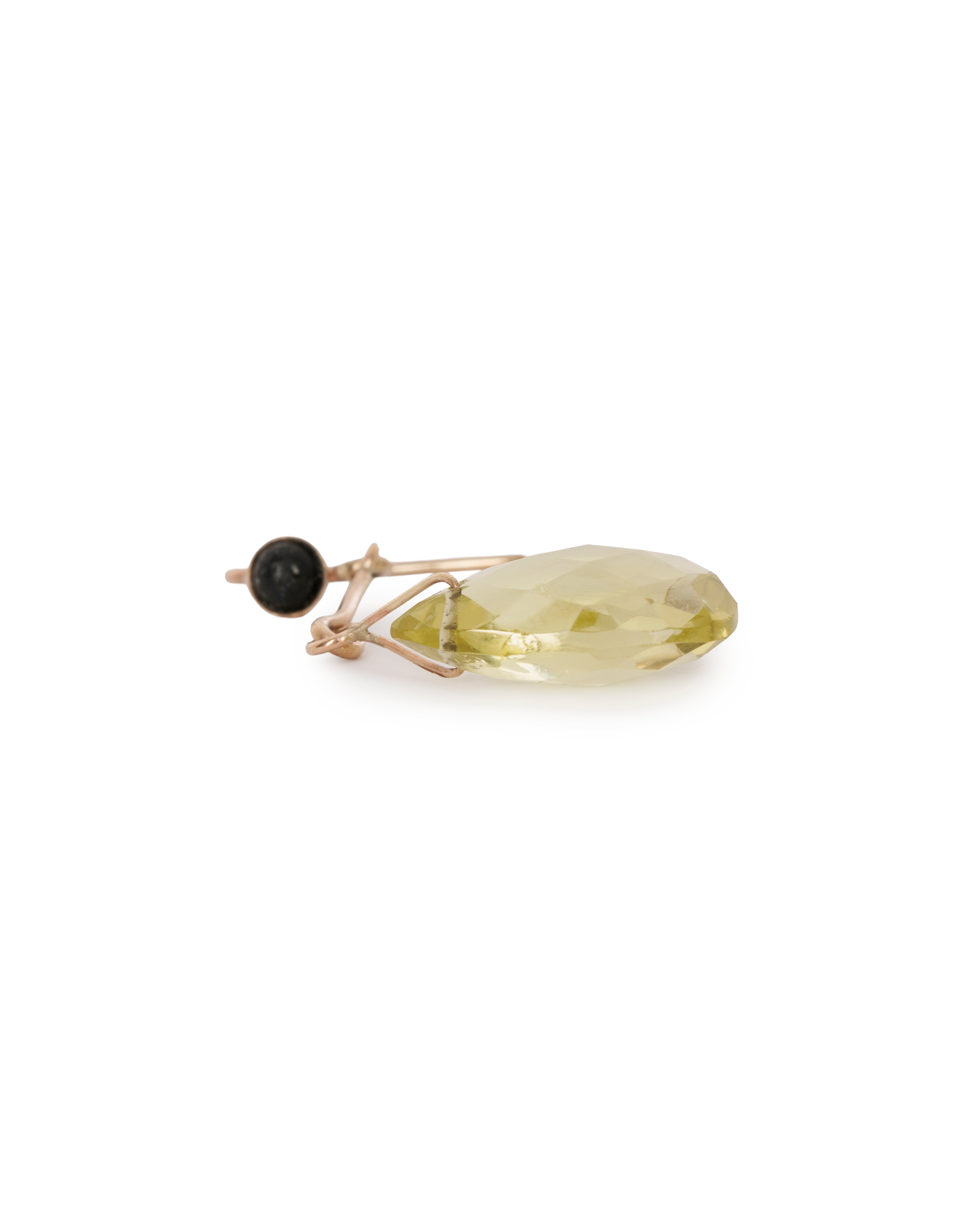 9 ct gold citrine drop earrings ALTC0513