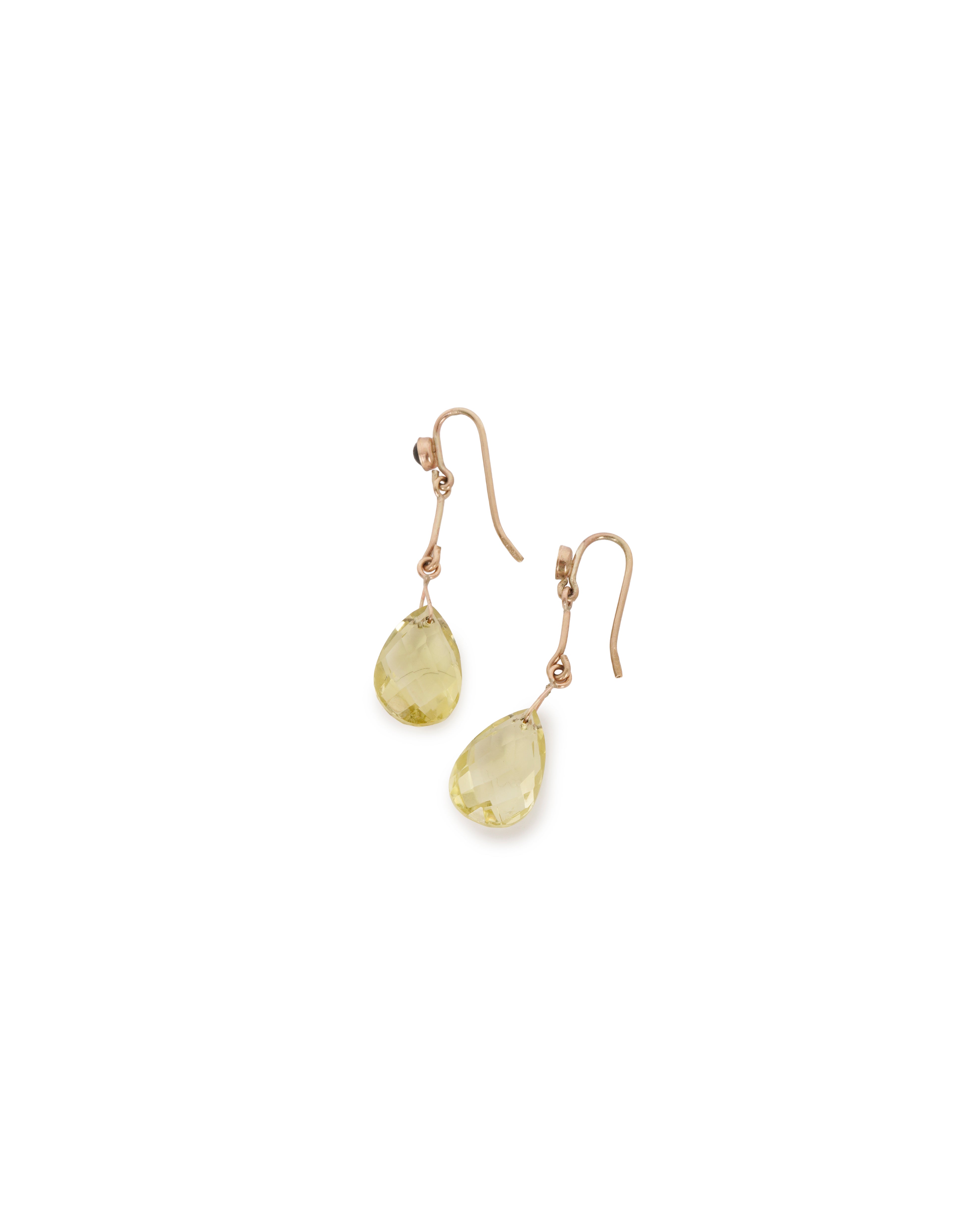 9 ct gold citrine drop earrings ALTC0513