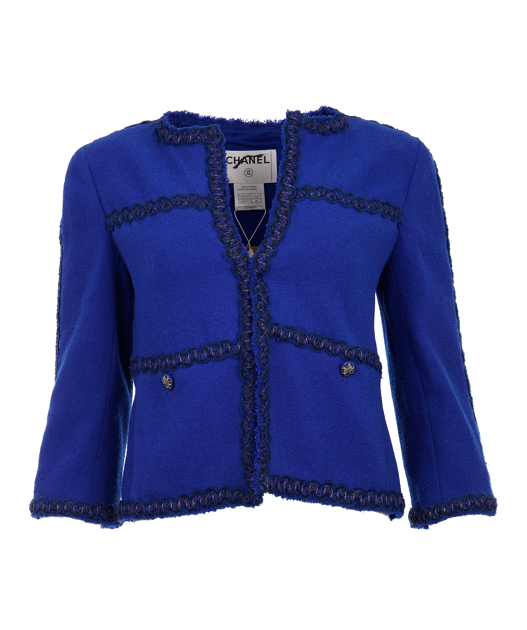 Chanel jacket electric blue 07A FR38 P31335V20708 - APC0045