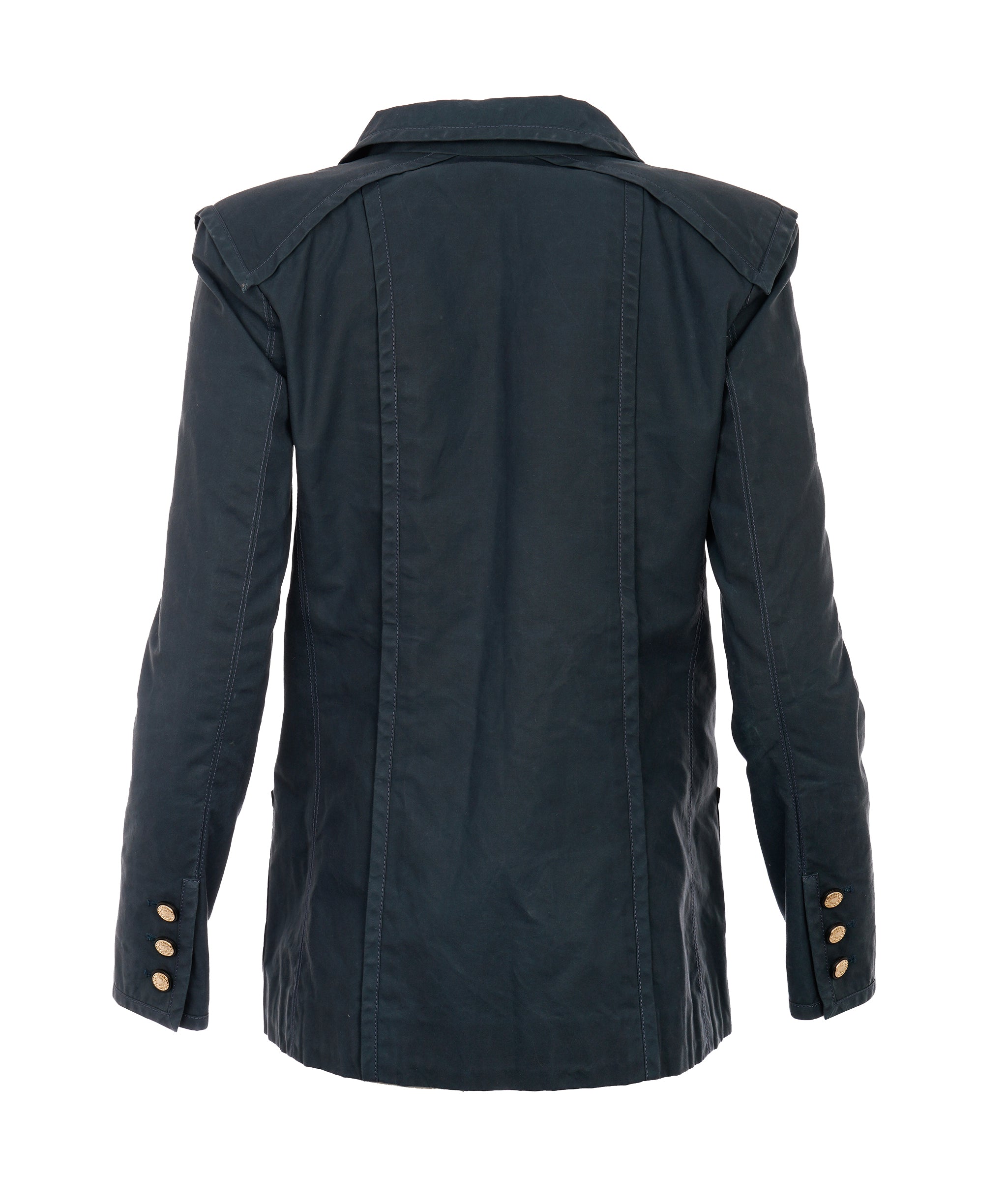 Chanel denim military jacket blue 20C FR38 P62615V48291 - APC0052