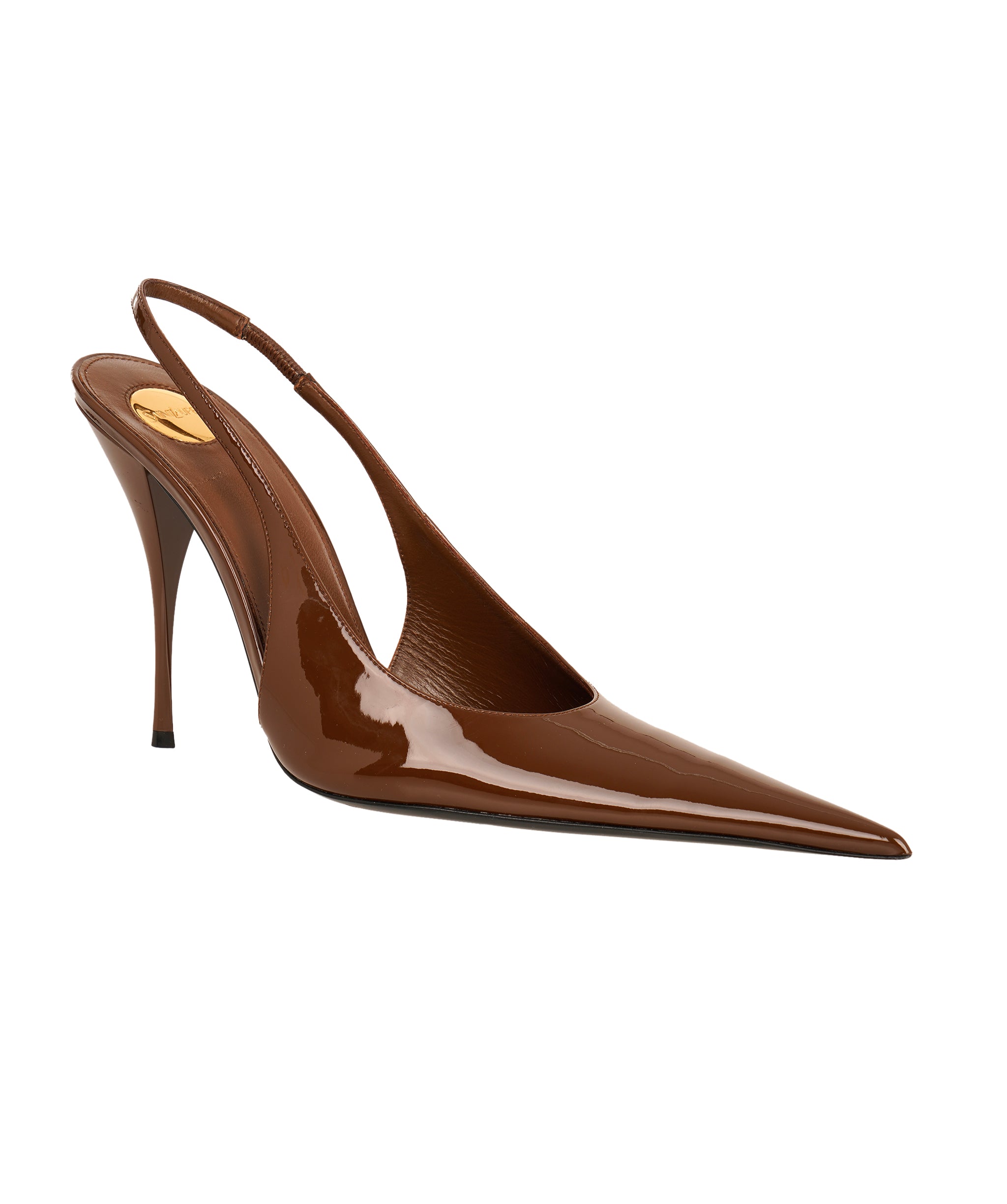 Saint Laurent SS26 P.A.R.I.S pumps brown 40 (rpp €2000!) - APC0082