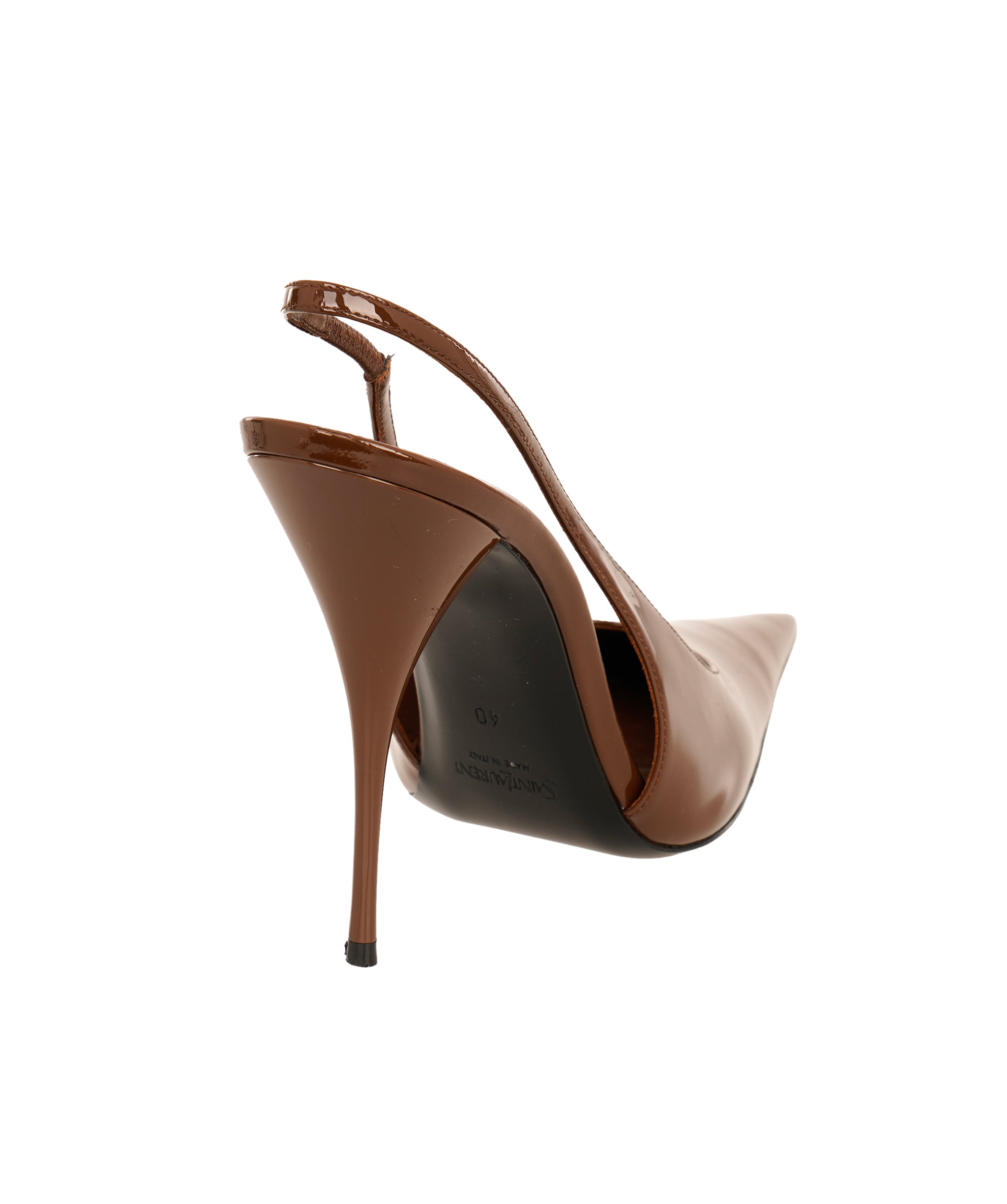 Saint Laurent SS26 P.A.R.I.S pumps brown 40 (rpp €2000!) - APC0082
