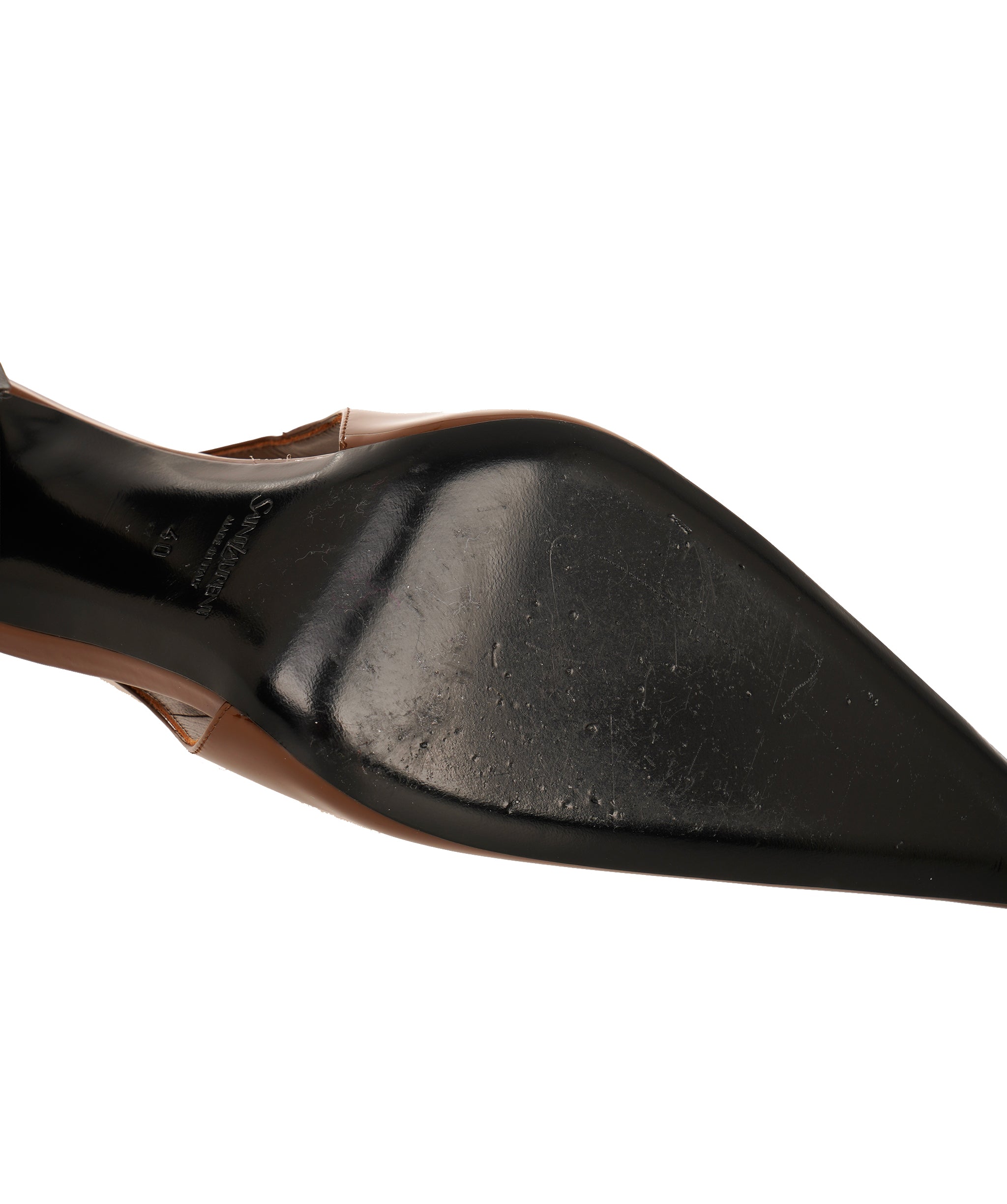 Saint Laurent SS26 P.A.R.I.S pumps brown 40 (rpp €2000!) - APC0082