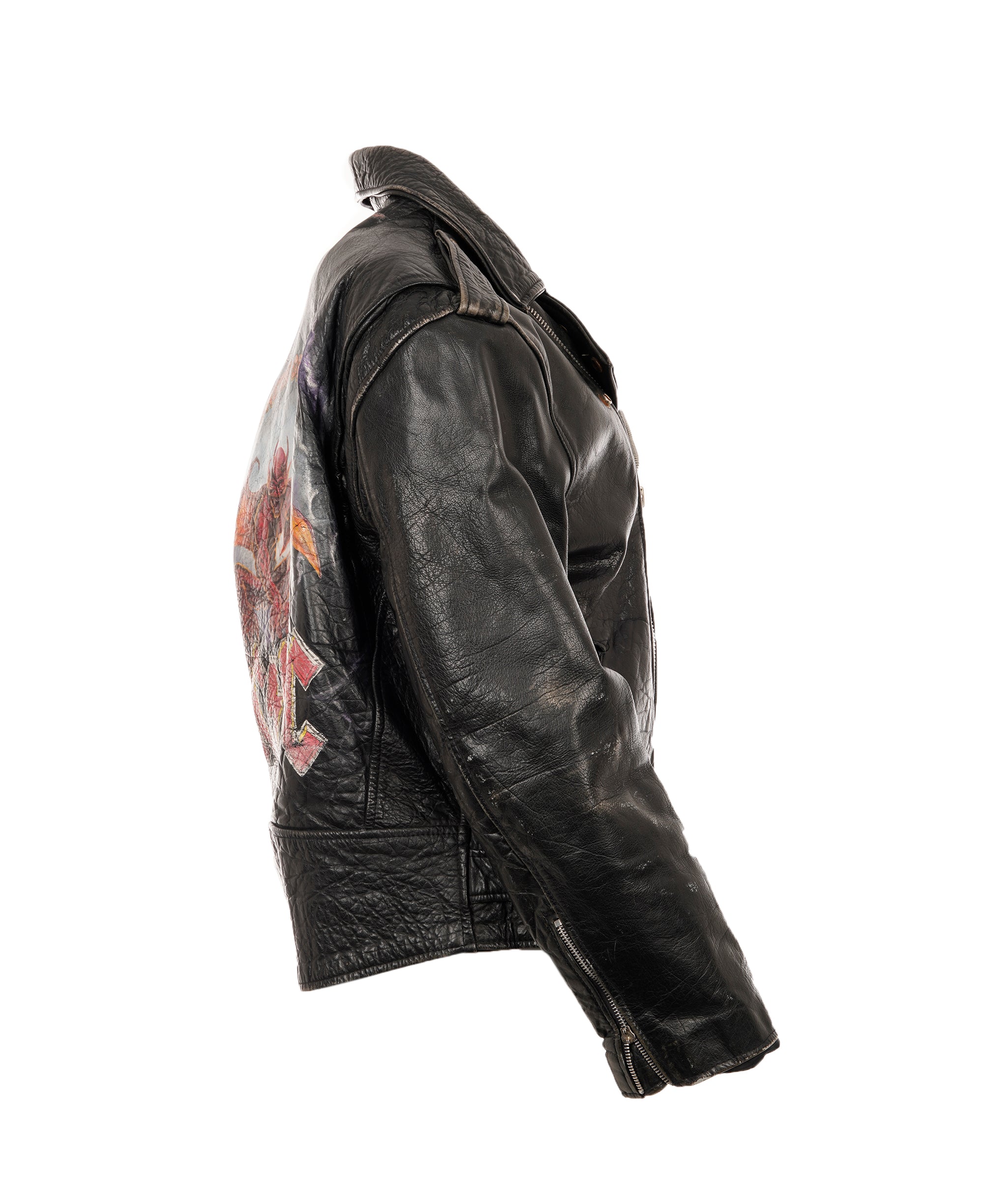ACDC Black Leather Biker Jacket ANC1729