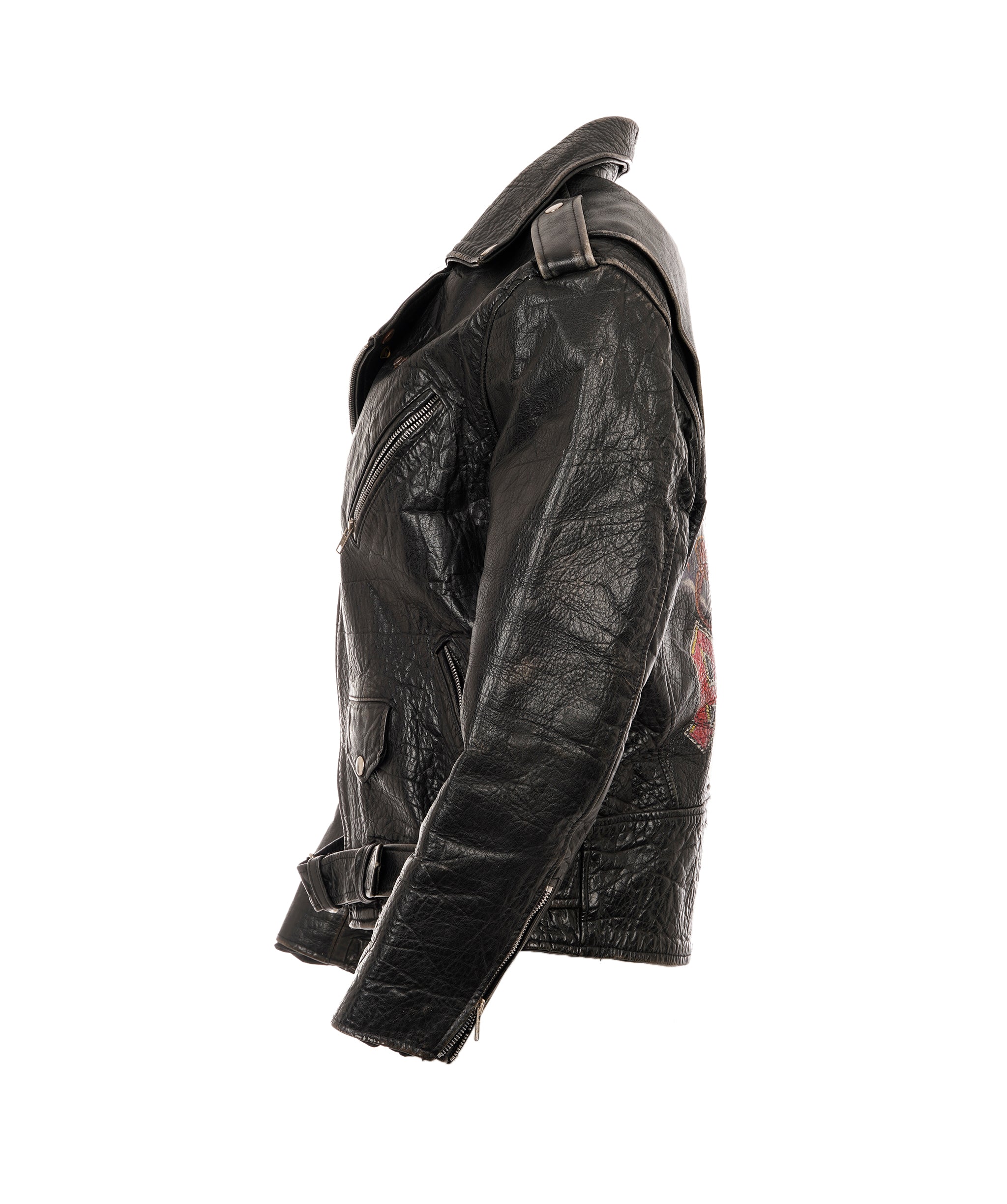 ACDC Black Leather Biker Jacket ANC1729