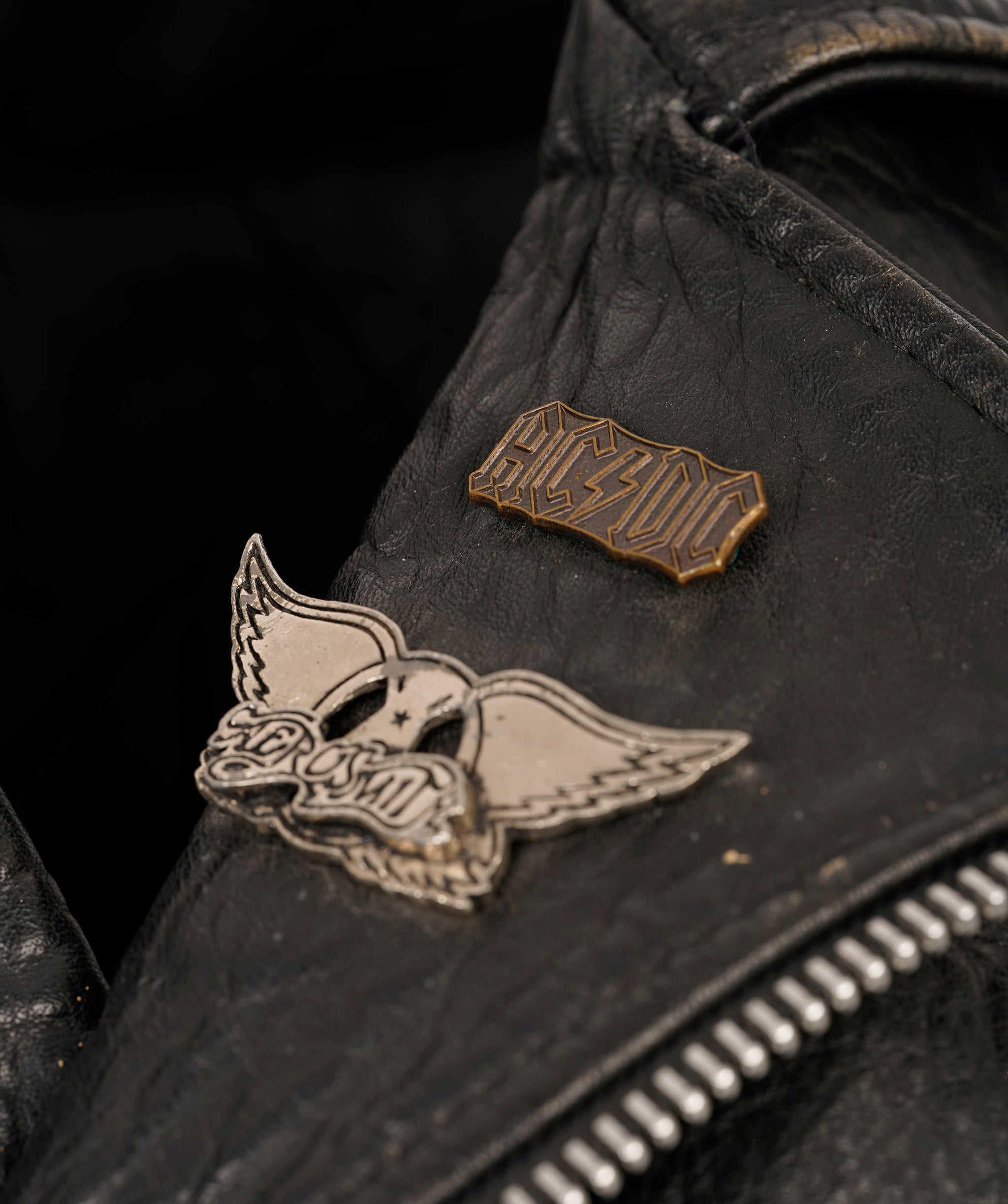 ACDC Black Leather Biker Jacket ANC1729