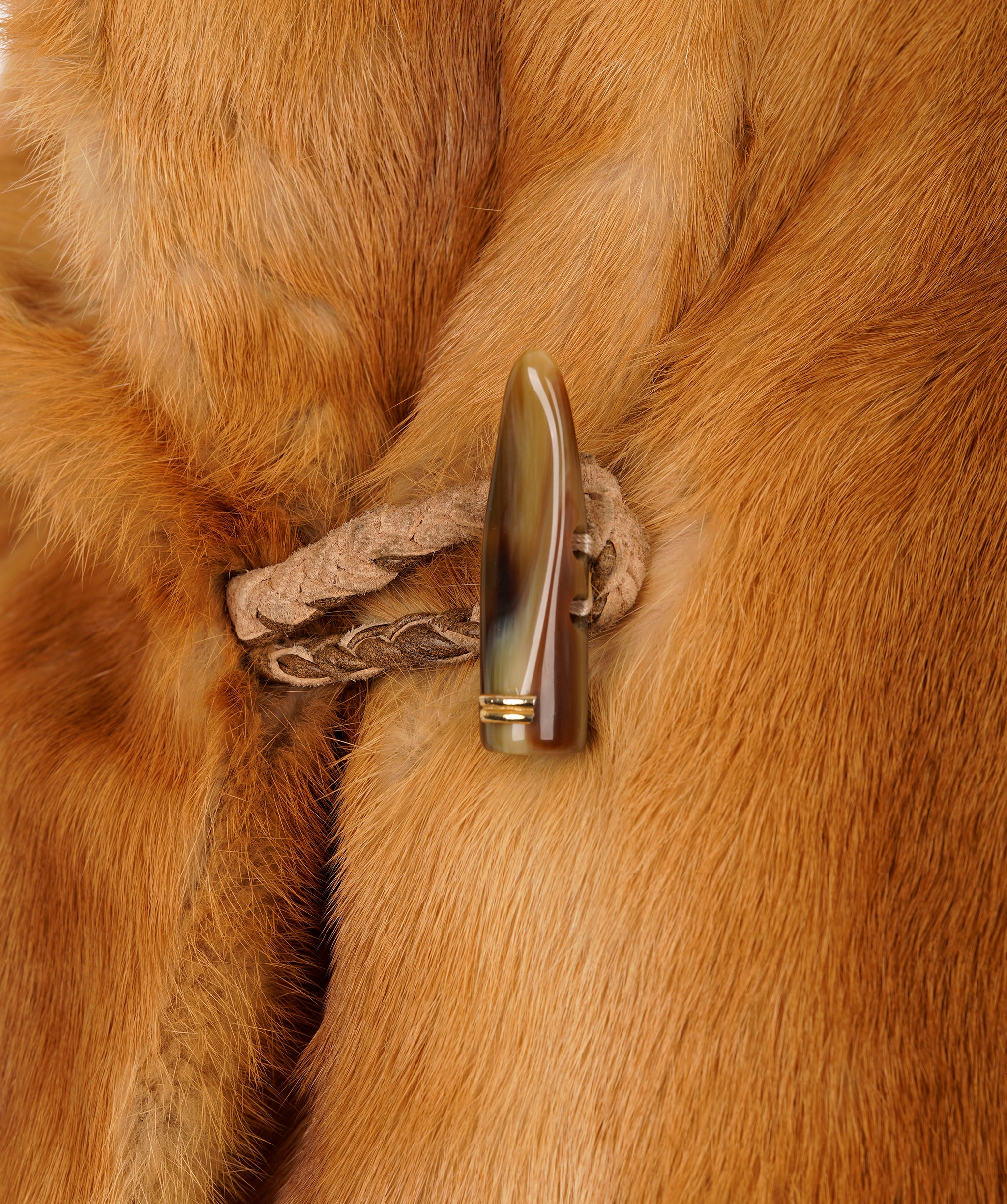 Brown Real Fur Jacket Size Small ANC1724