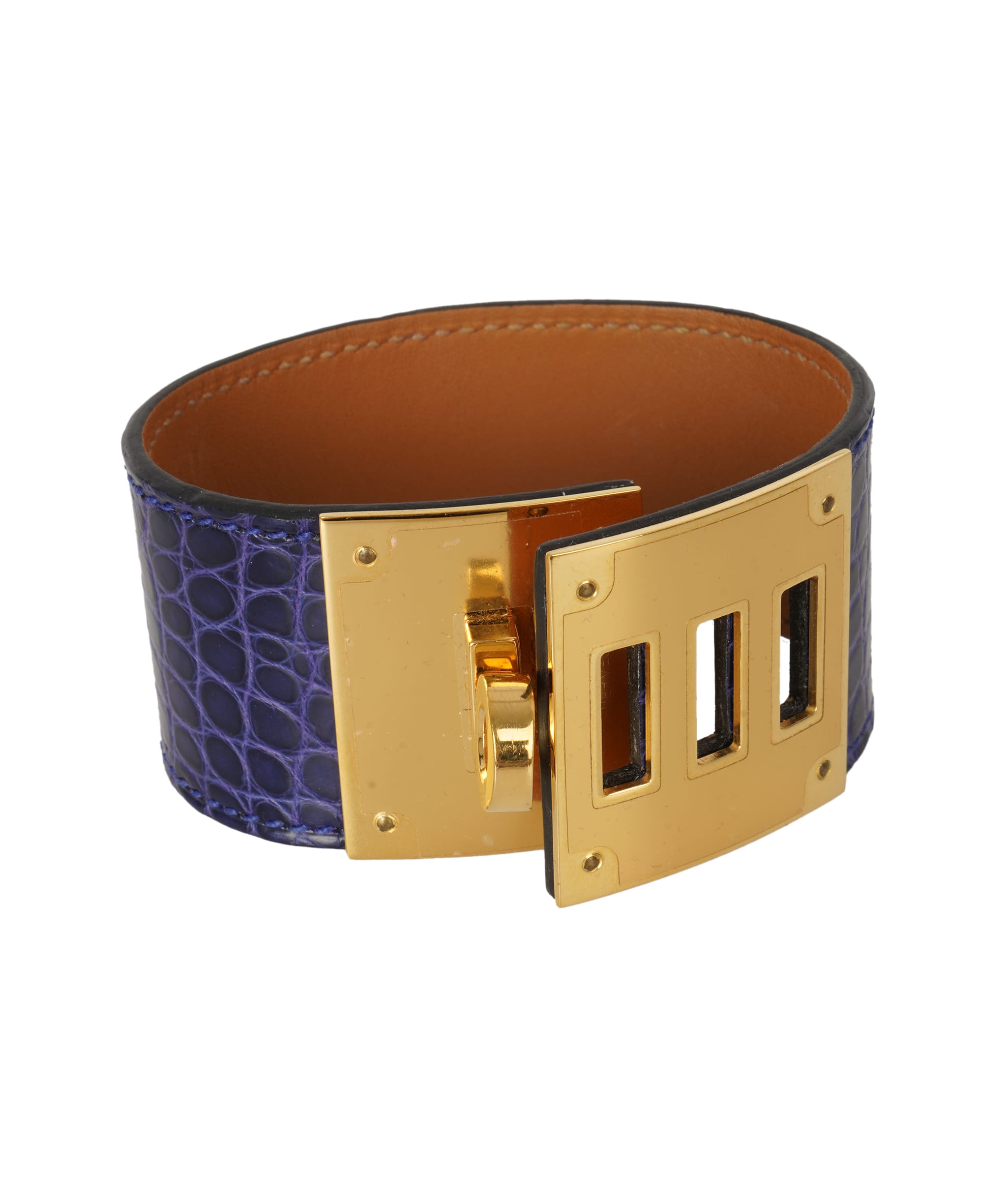 Hermes Electric Blue Alligator Bracelet ALC4154