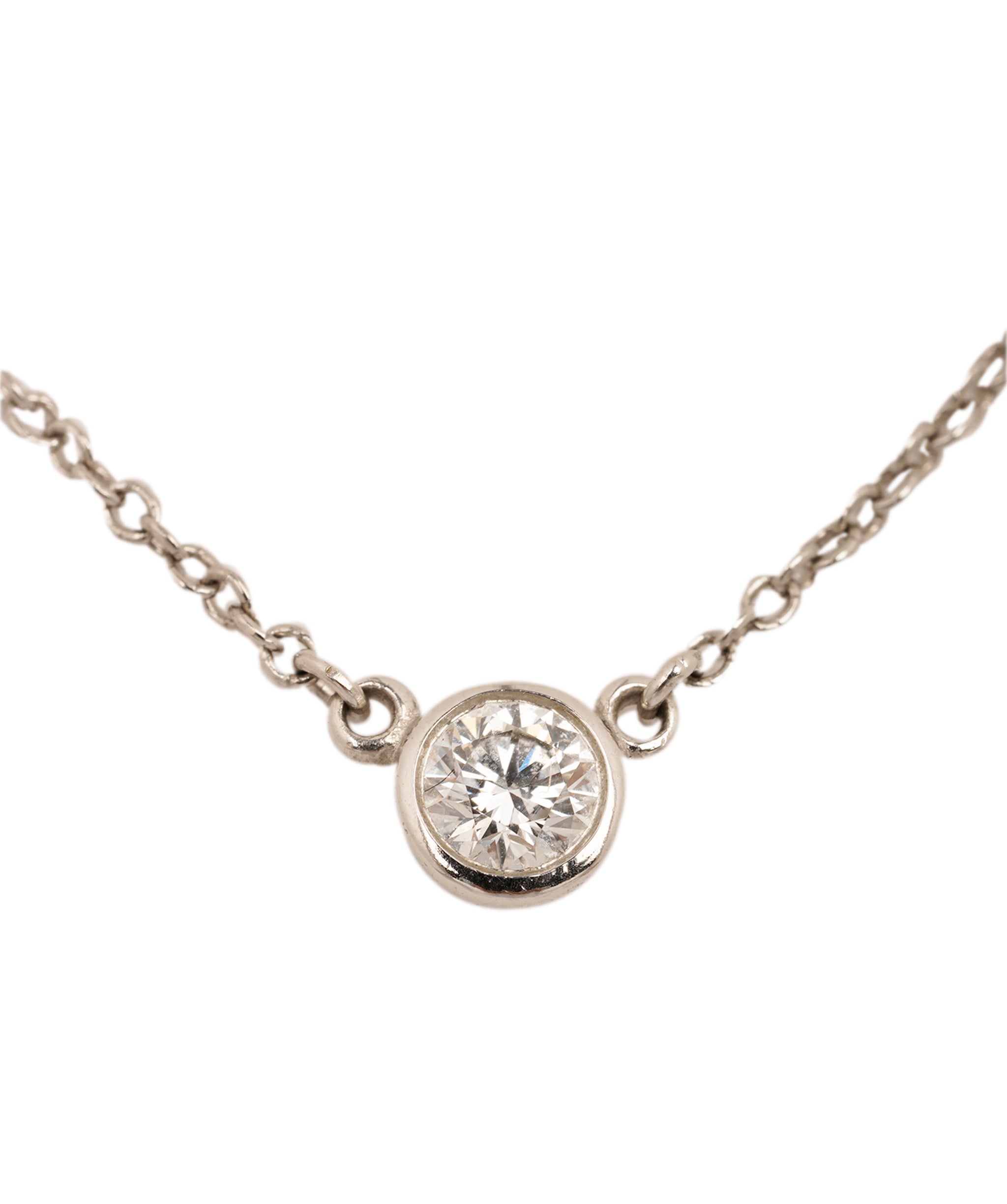 Tiffany & Co. Platinum 0.12ct Diamonds by the Yard Necklace AKC0755