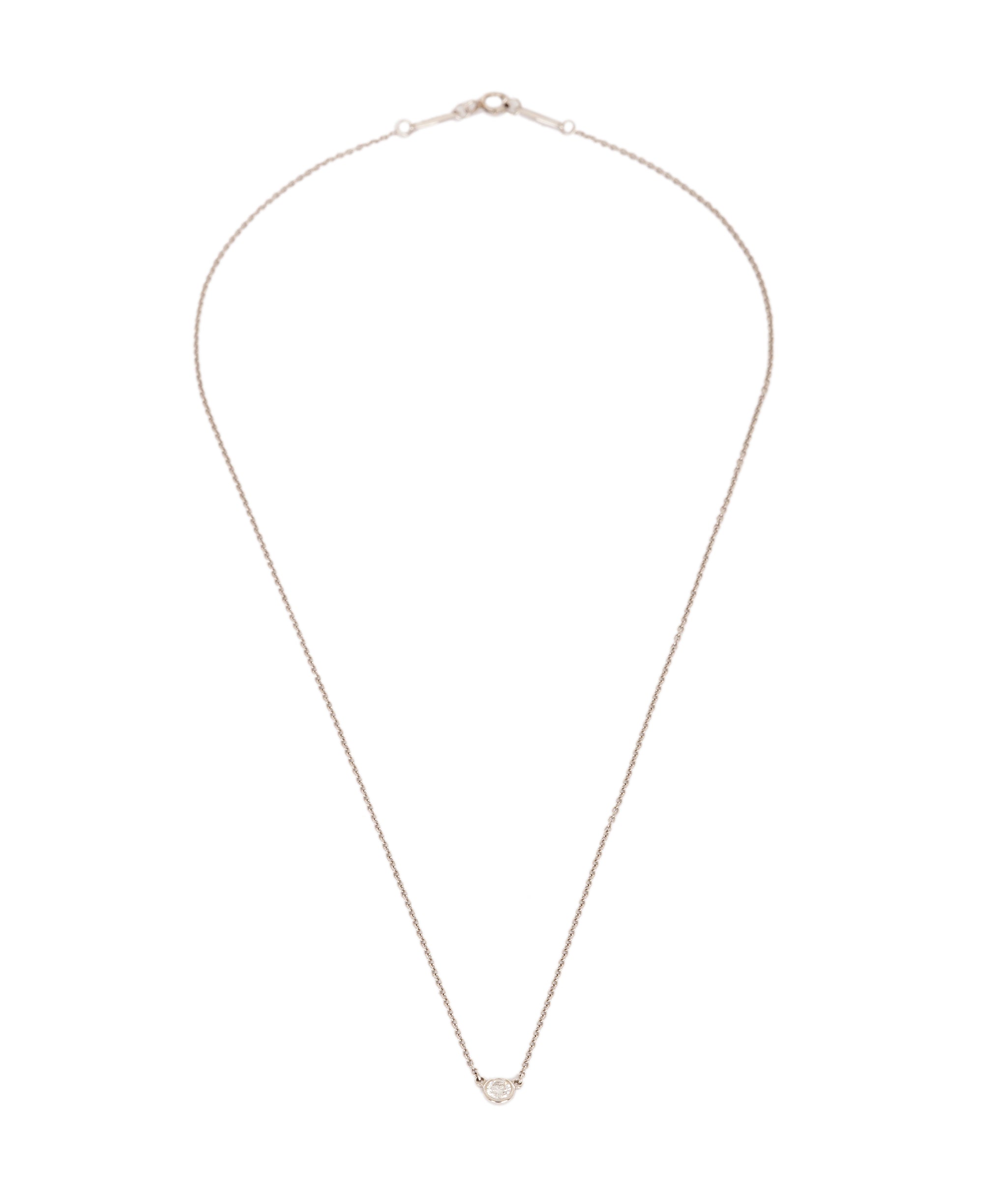 Tiffany & Co. Platinum 0.12ct Diamonds by the Yard Necklace AKC0755