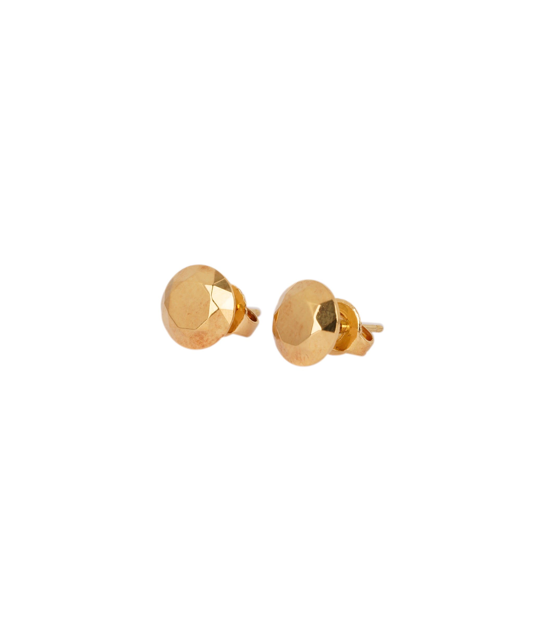 Tiffany & Co. 18K Gold Elsa Peretti TWO CARAT faceted earrings. 18k gold. AKC0756